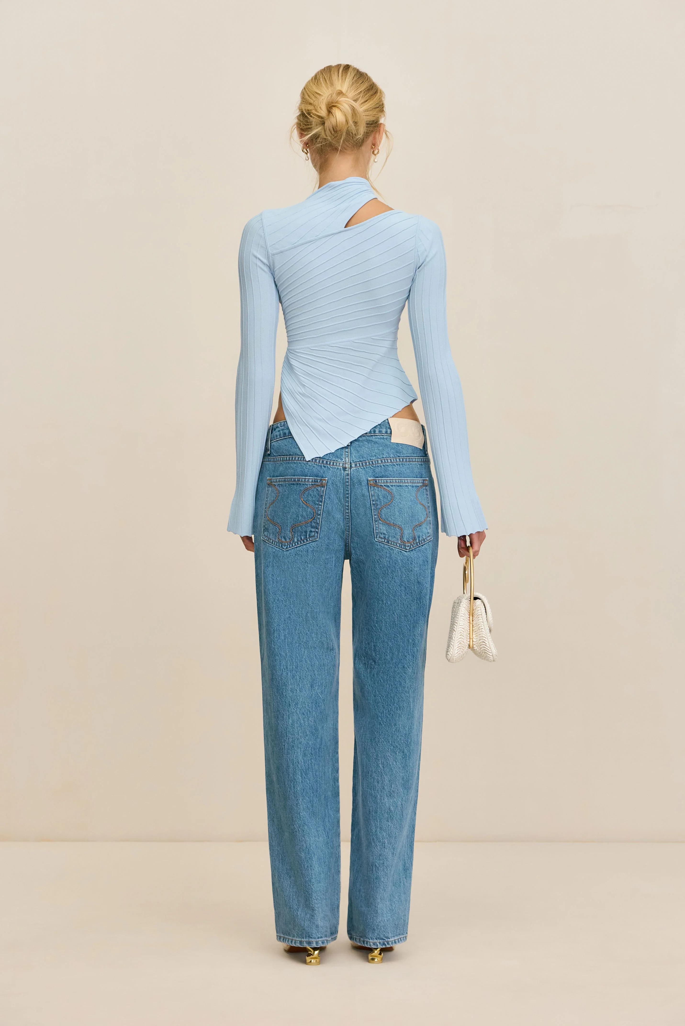 TAYLA KNIT TOP - COASTAL