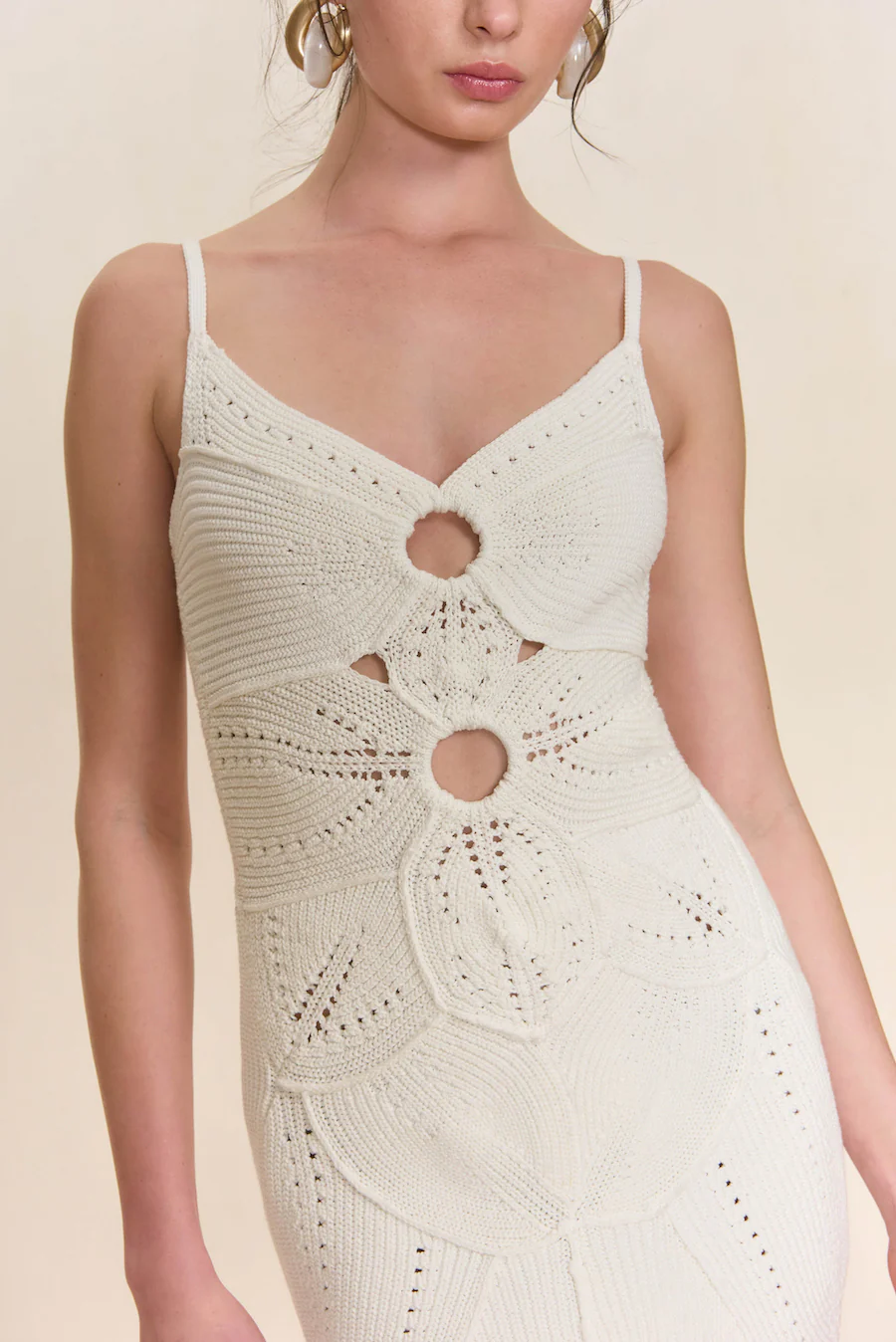 MARLOW KNIT DRESS - OFF WHITE