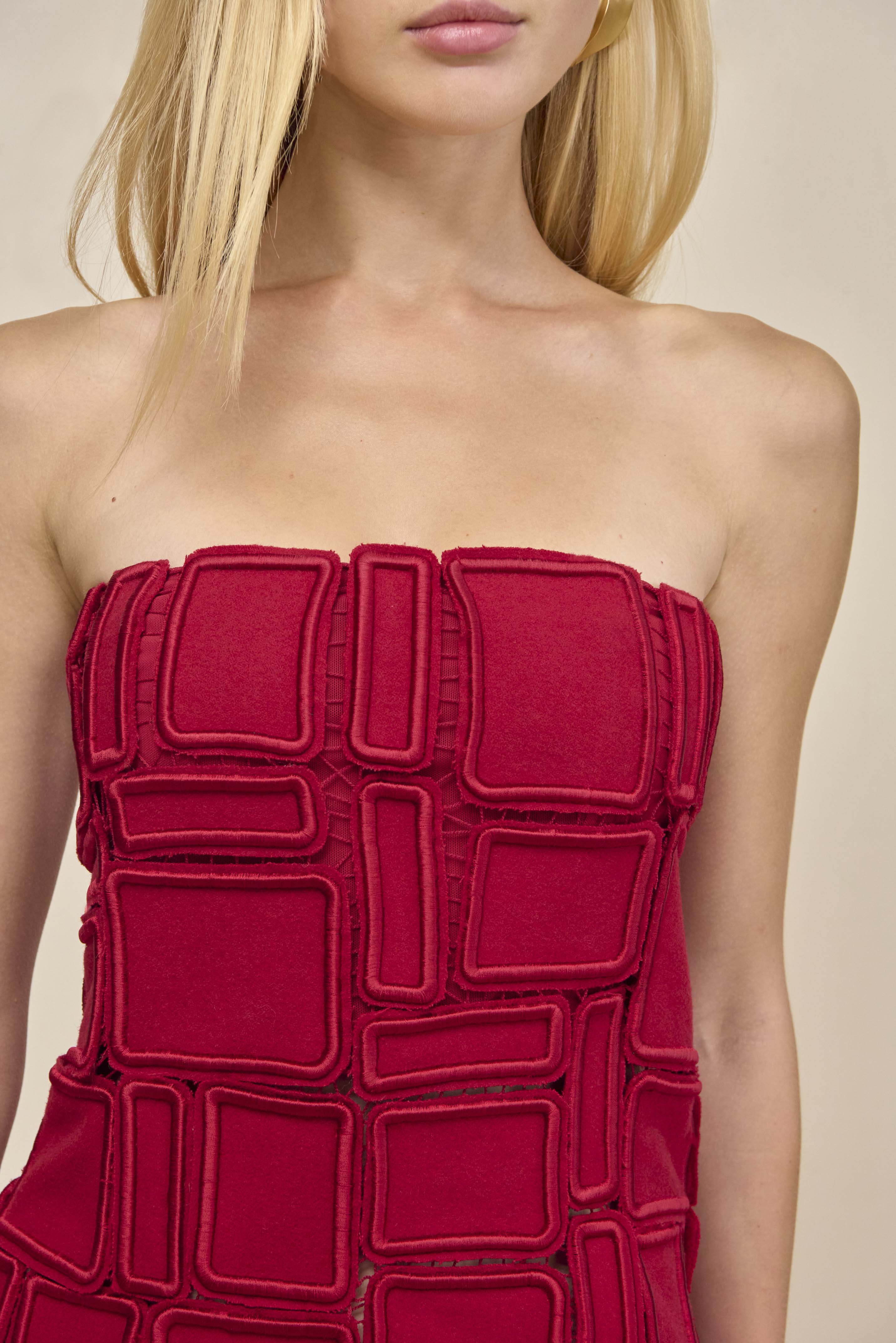 NURIT DRESS - MERLOT