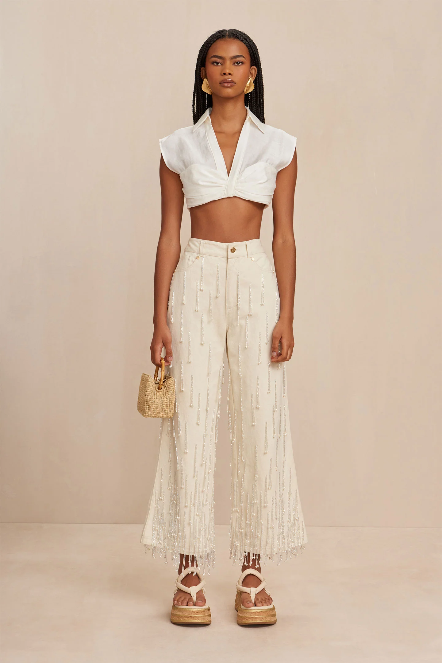 AMERICA PANT - OFF WHITE