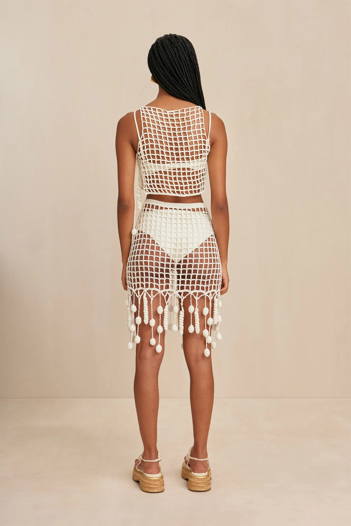 MOKI CROCHET COVERUP - OFF WHITE