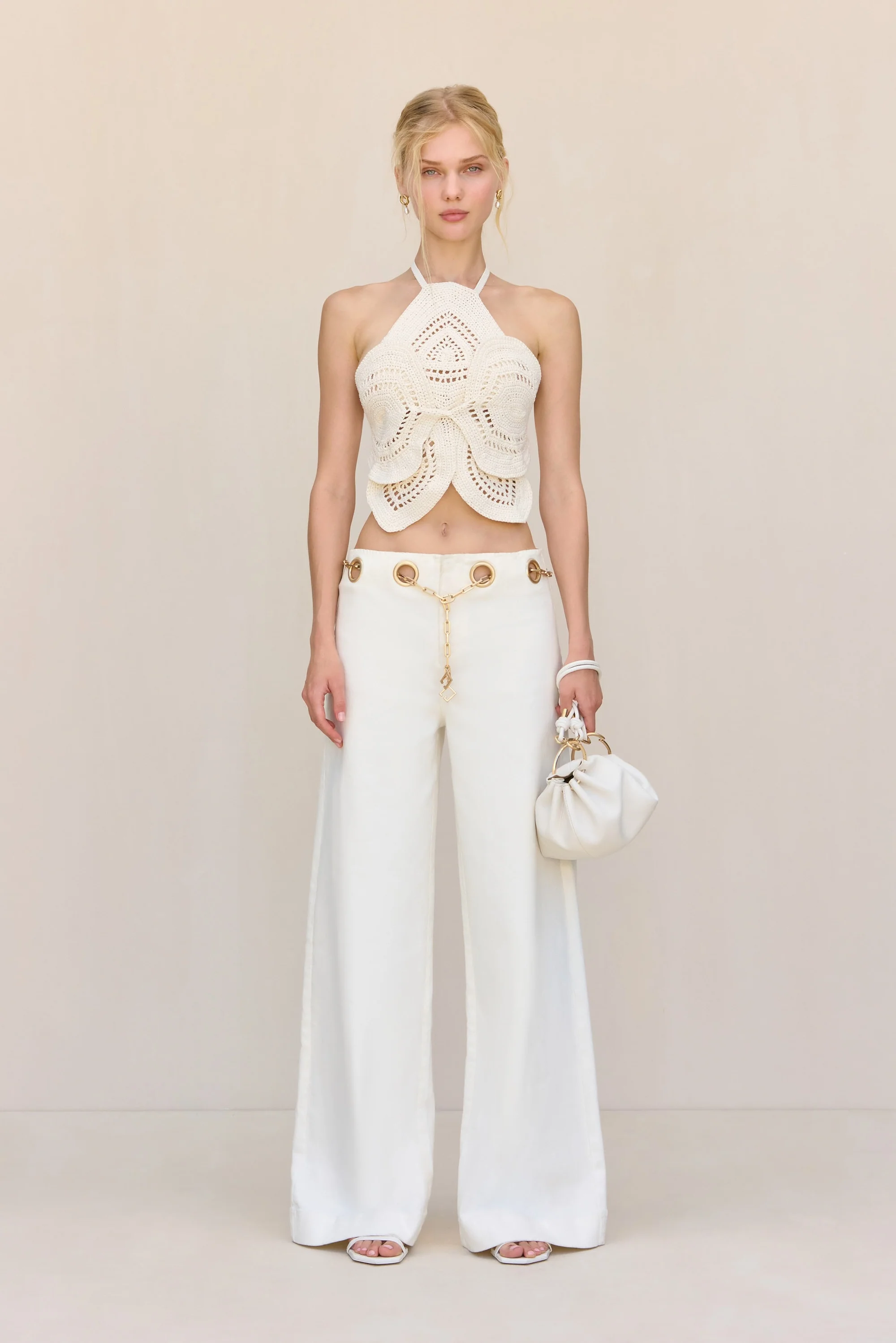 EMELIA CROCHET TOP - OFF WHITE