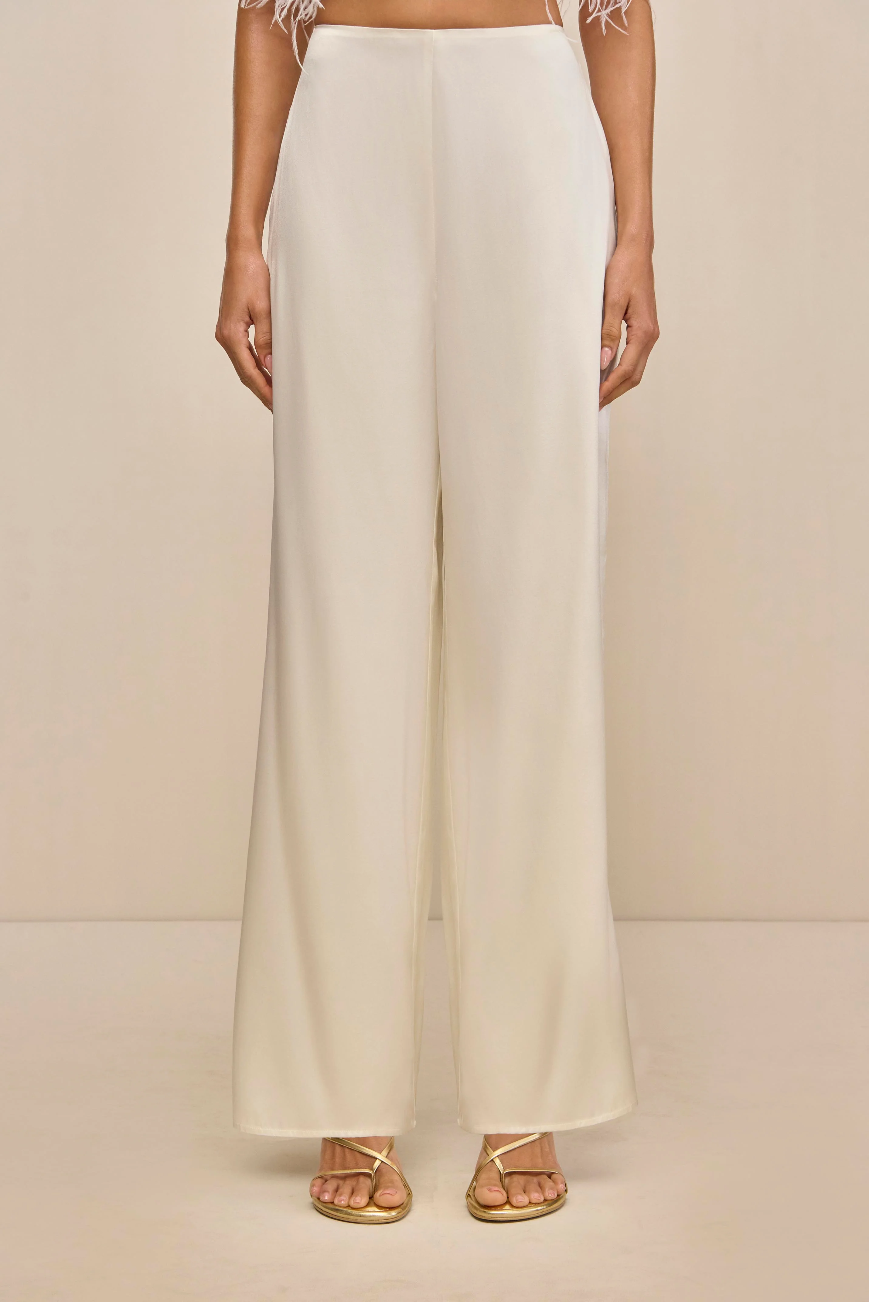 KORA PANT - OFF WHITE SILK