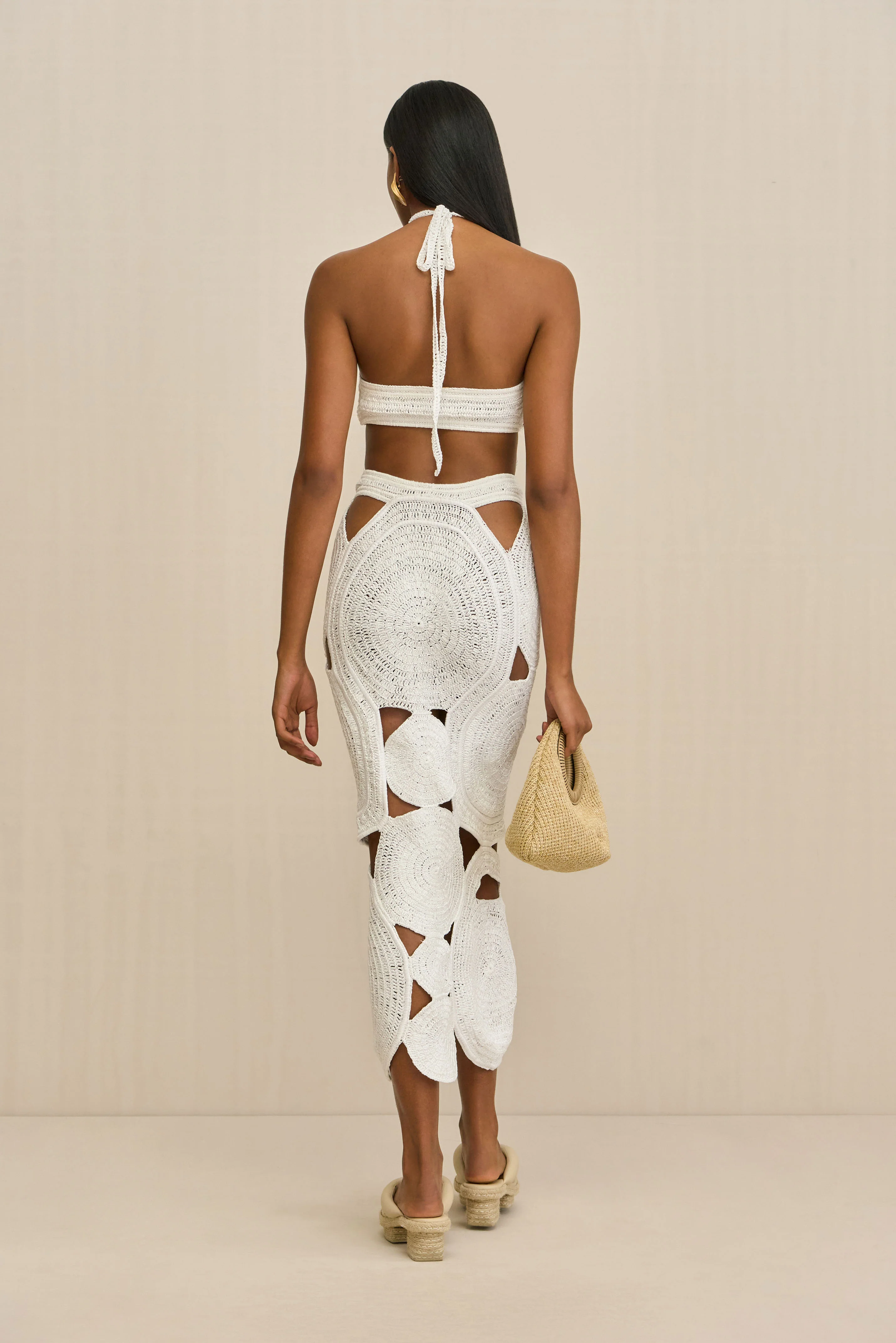 SHENAZ CROCHET DRESS - OFF WHITE