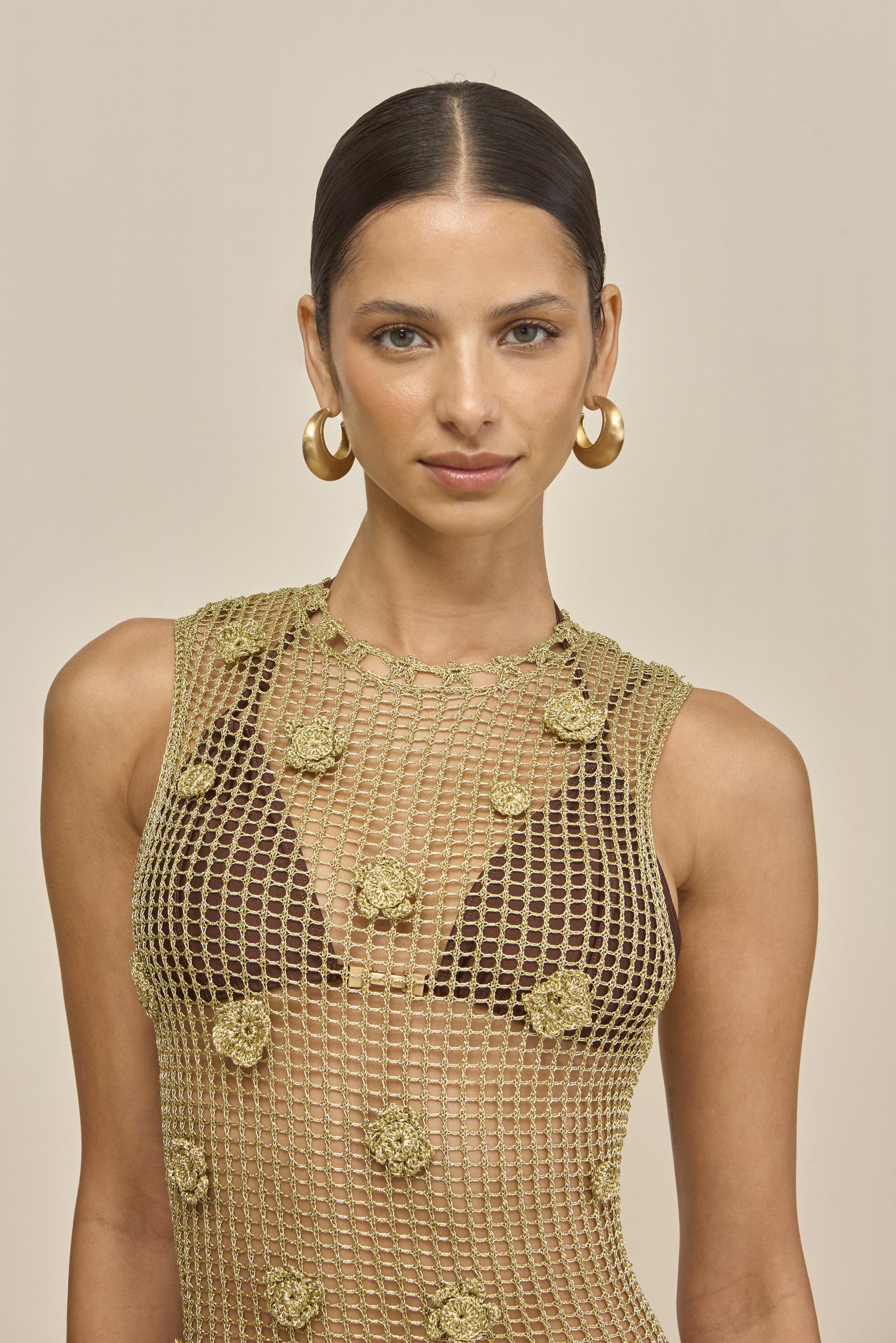 VERMEER DRESS - GOLD