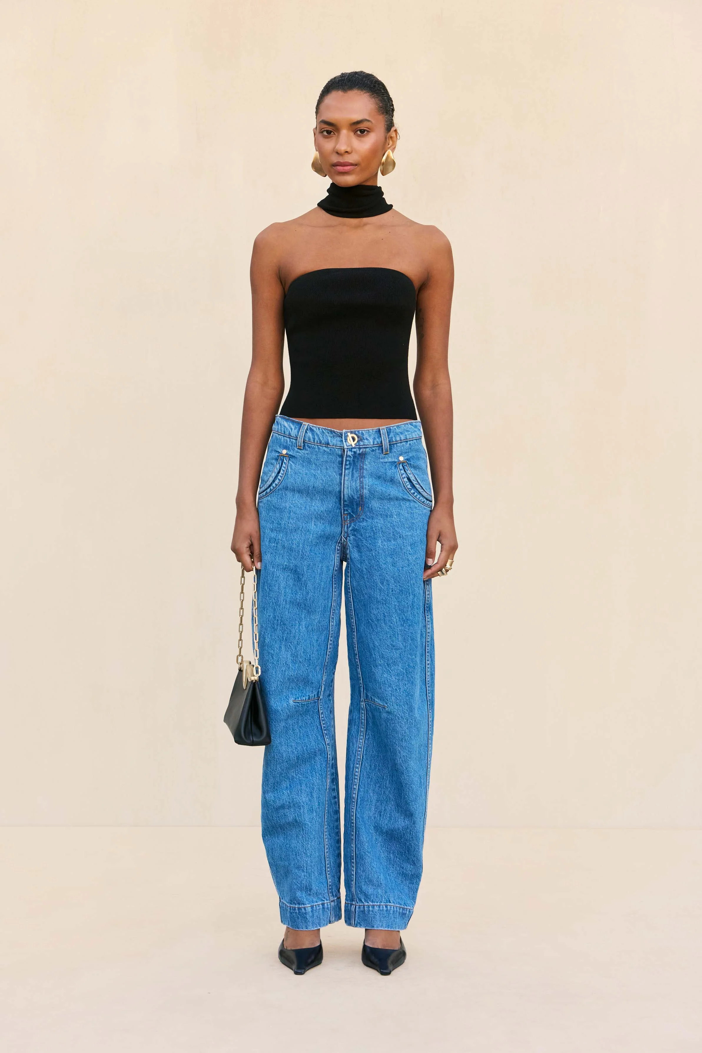 WALI KNIT TOP - BLACK
