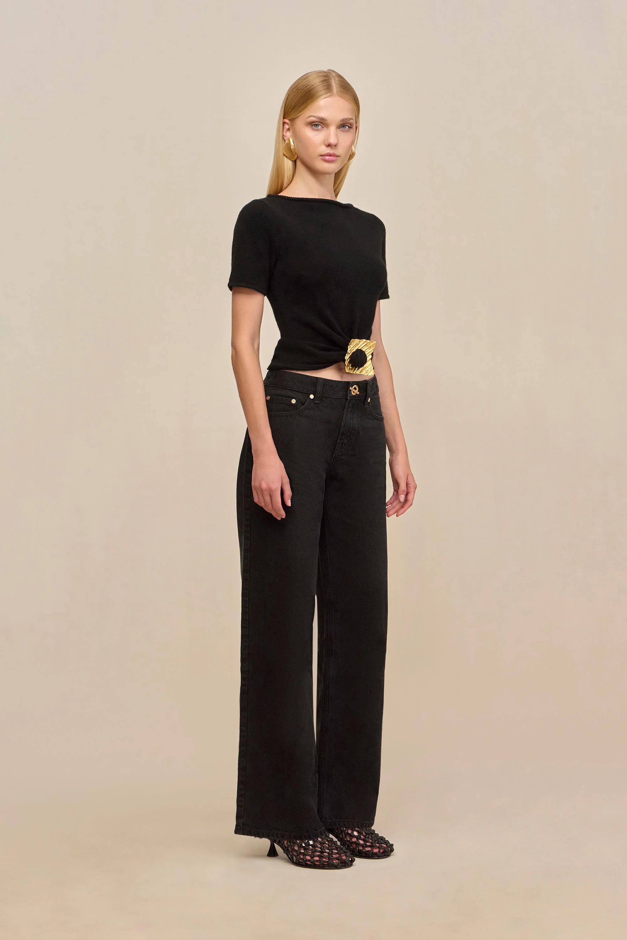 ELLEN KNIT TOP - BLACK