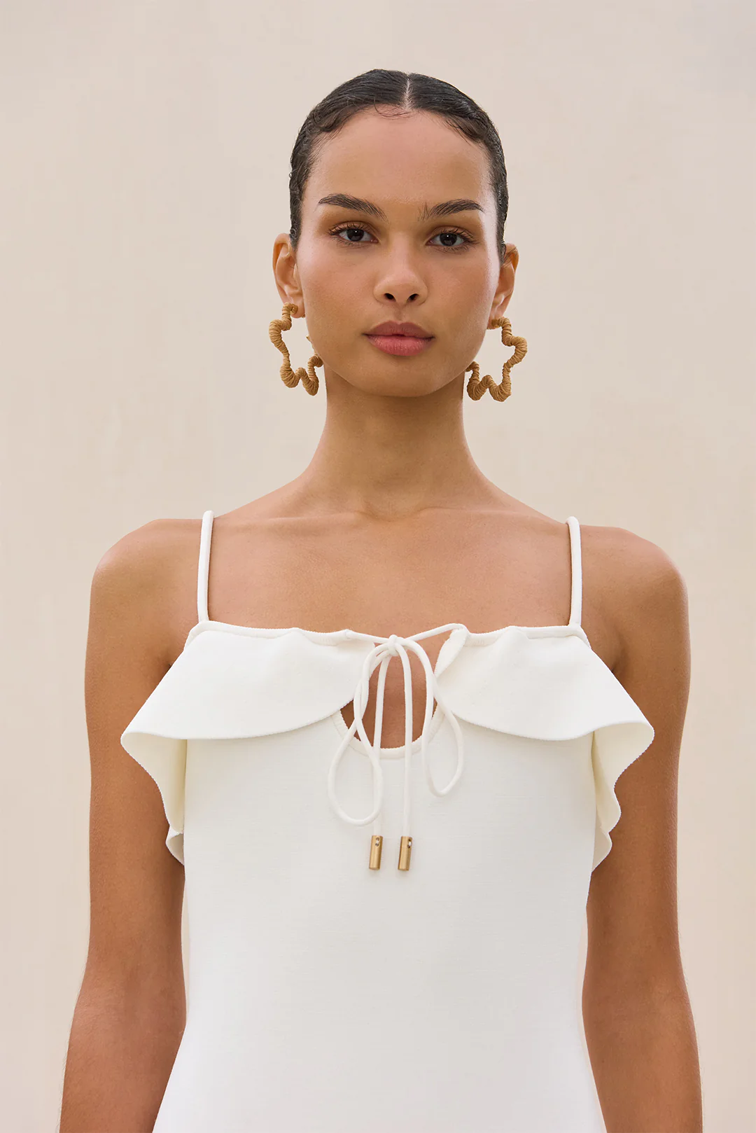 CIERA KNIT DRESS - OFF WHITE