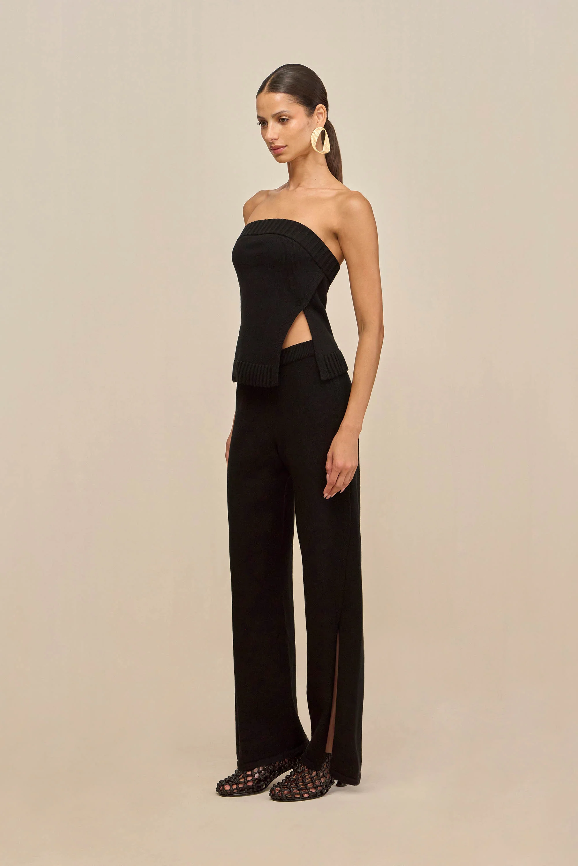 SHANE KNIT PANT - BLACK
