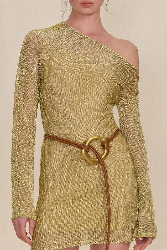KARISHMA KNIT DRESS - GOLD