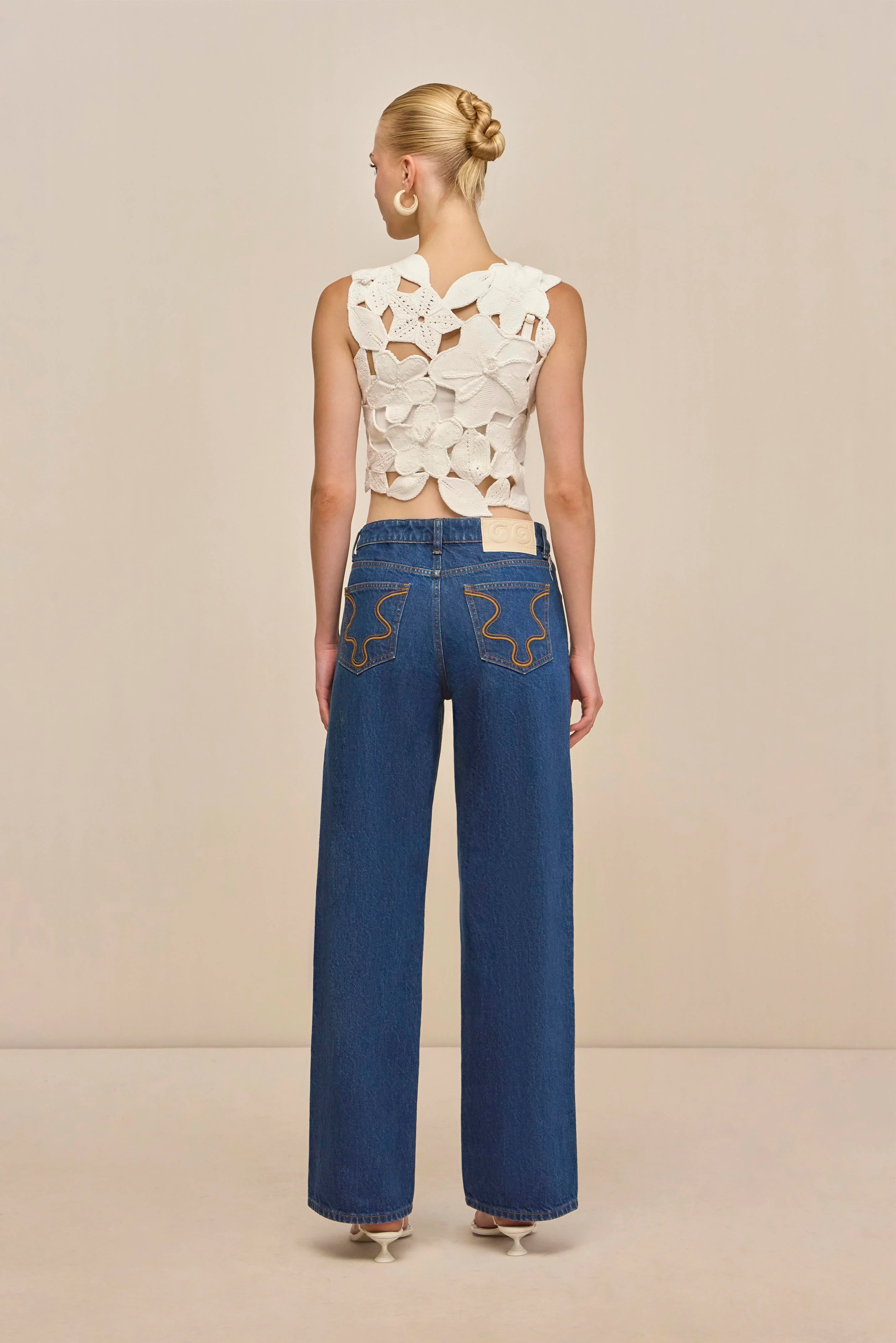 HARRINGTON CROCHET TOP - OFF WHITE