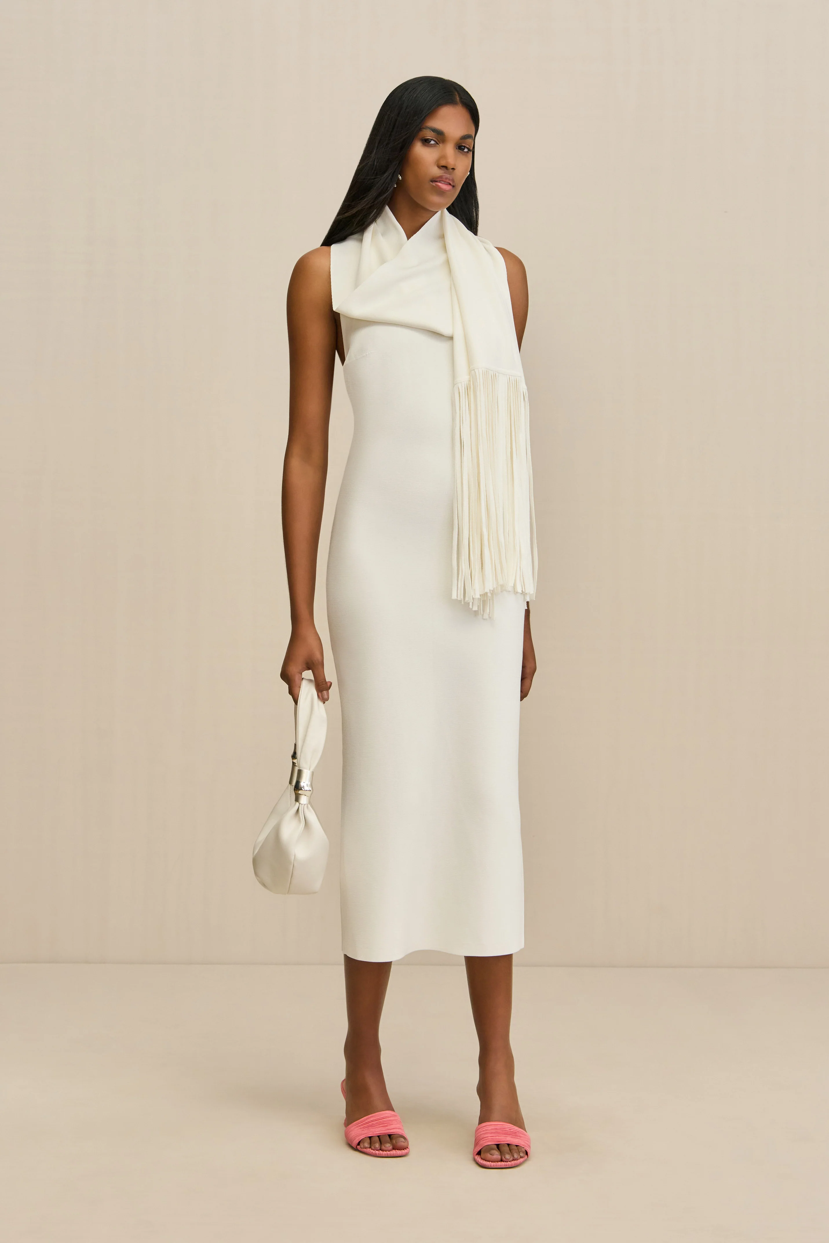 CAIA KNIT DRESS - OFF WHITE