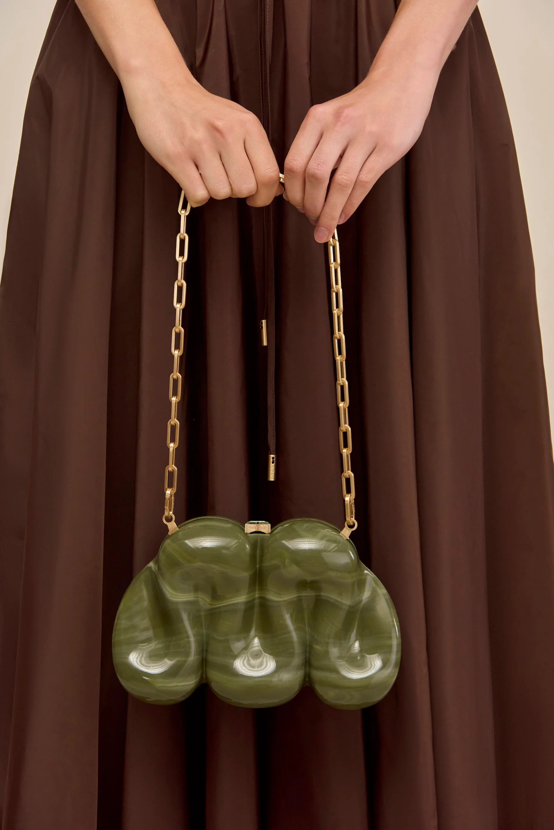 SQUIGGLE CLUTCH - ROSEMARY MULTI