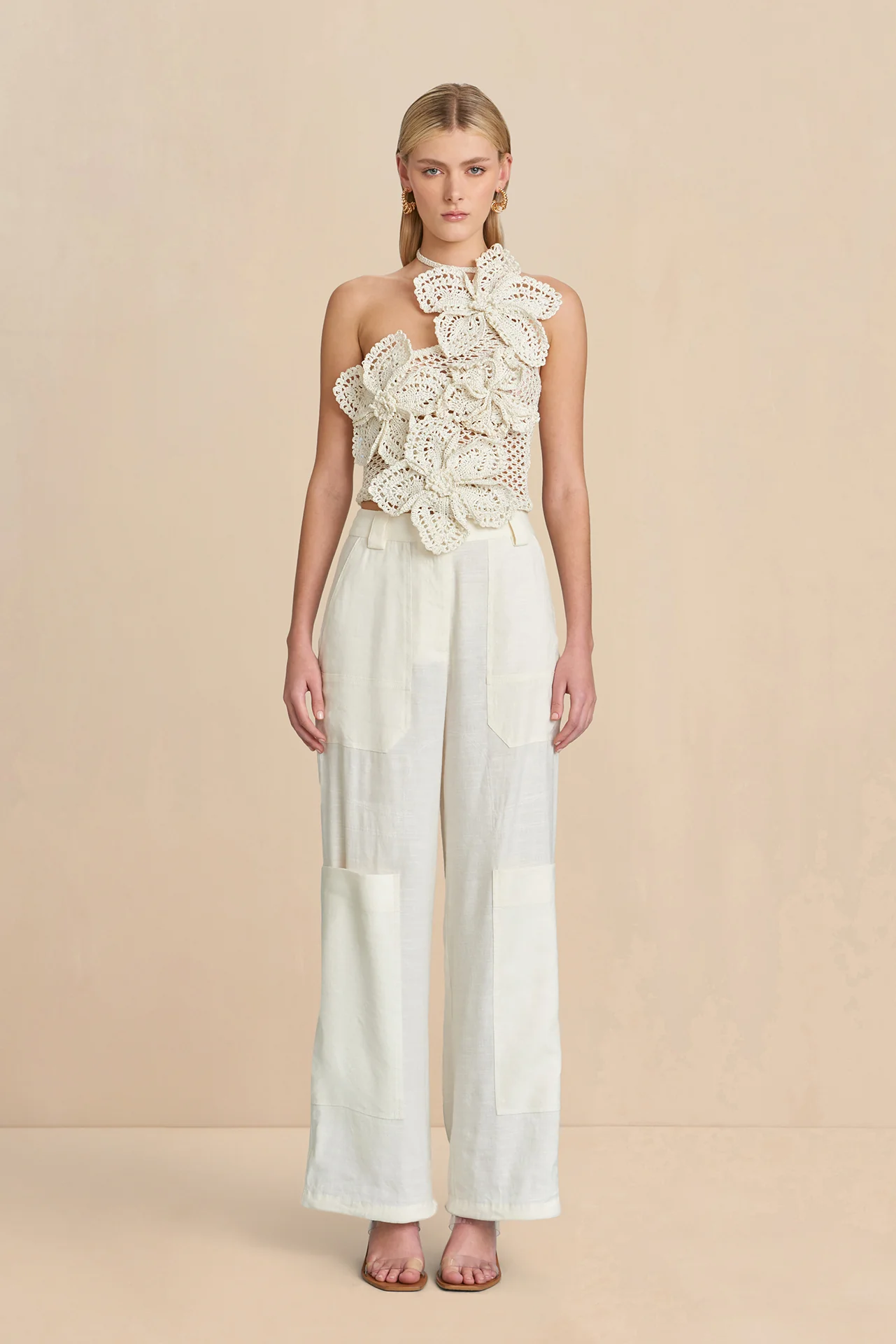NAZANIN CROCHET TOP - OFF WHITE