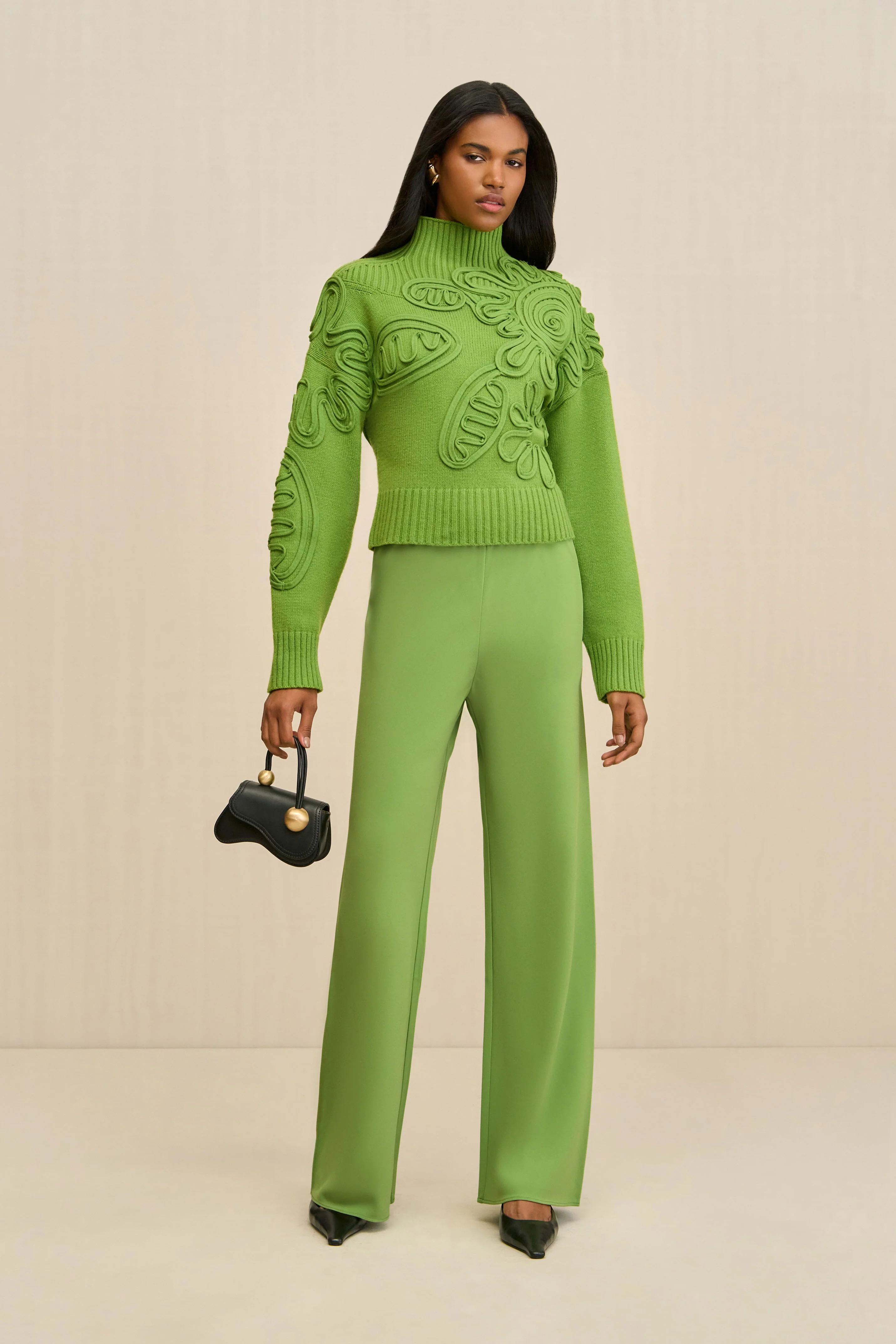 DEVA KNIT SWEATER - PISTACHIO