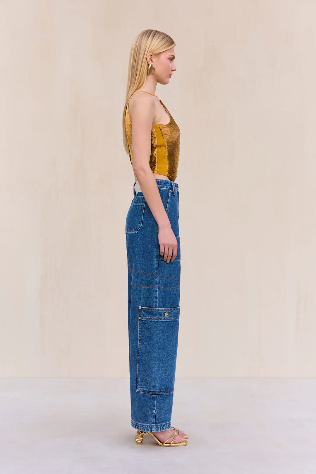 QUELLA TOP - DARK GOLD