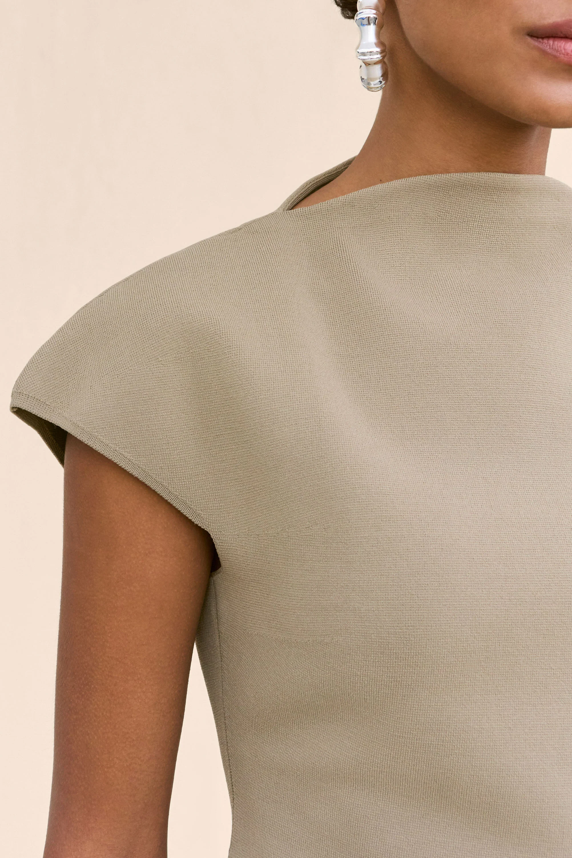 VIRGINIANA KNIT TOP - NUTMEG