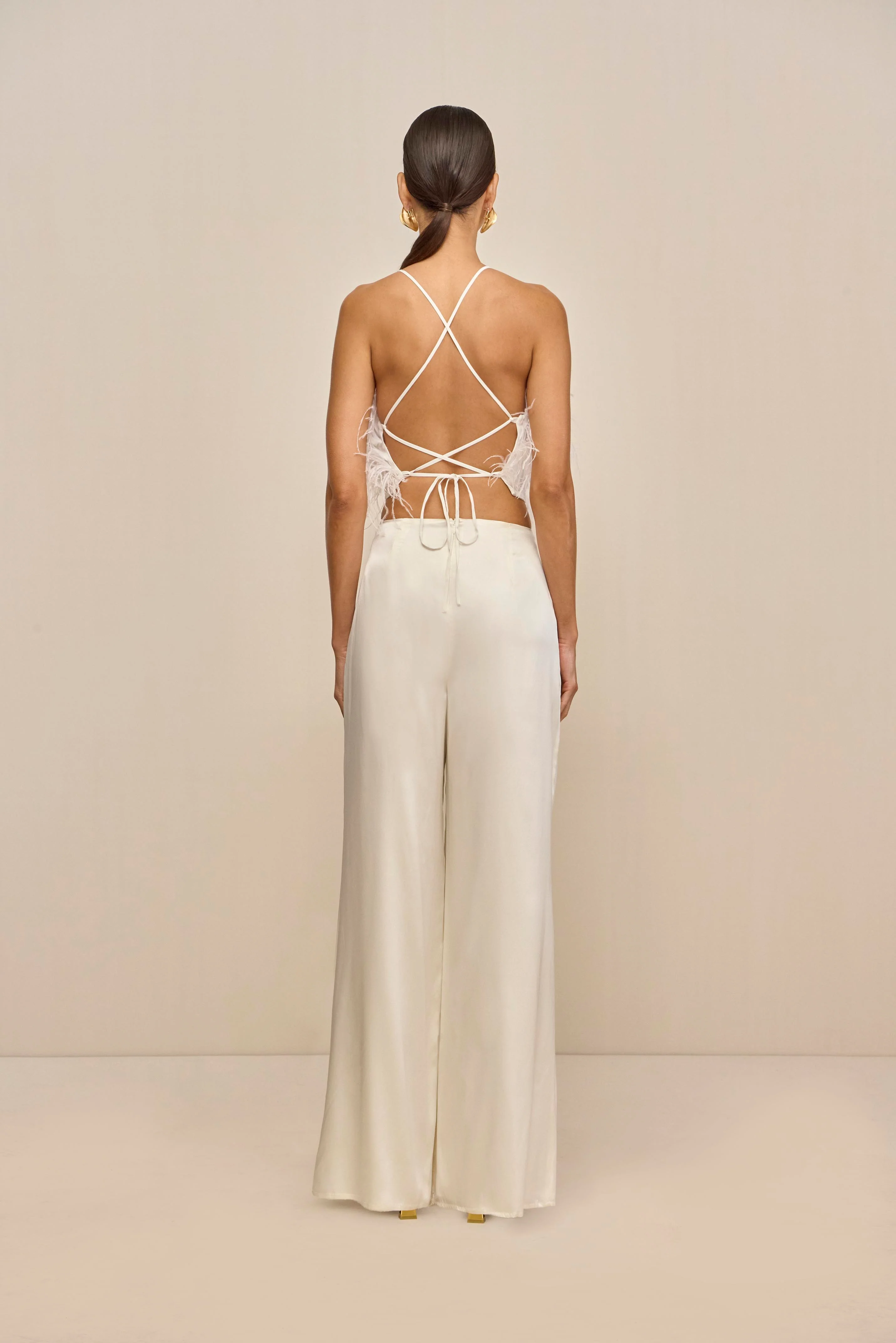 JOEY FEATHER TOP - OFF WHITE