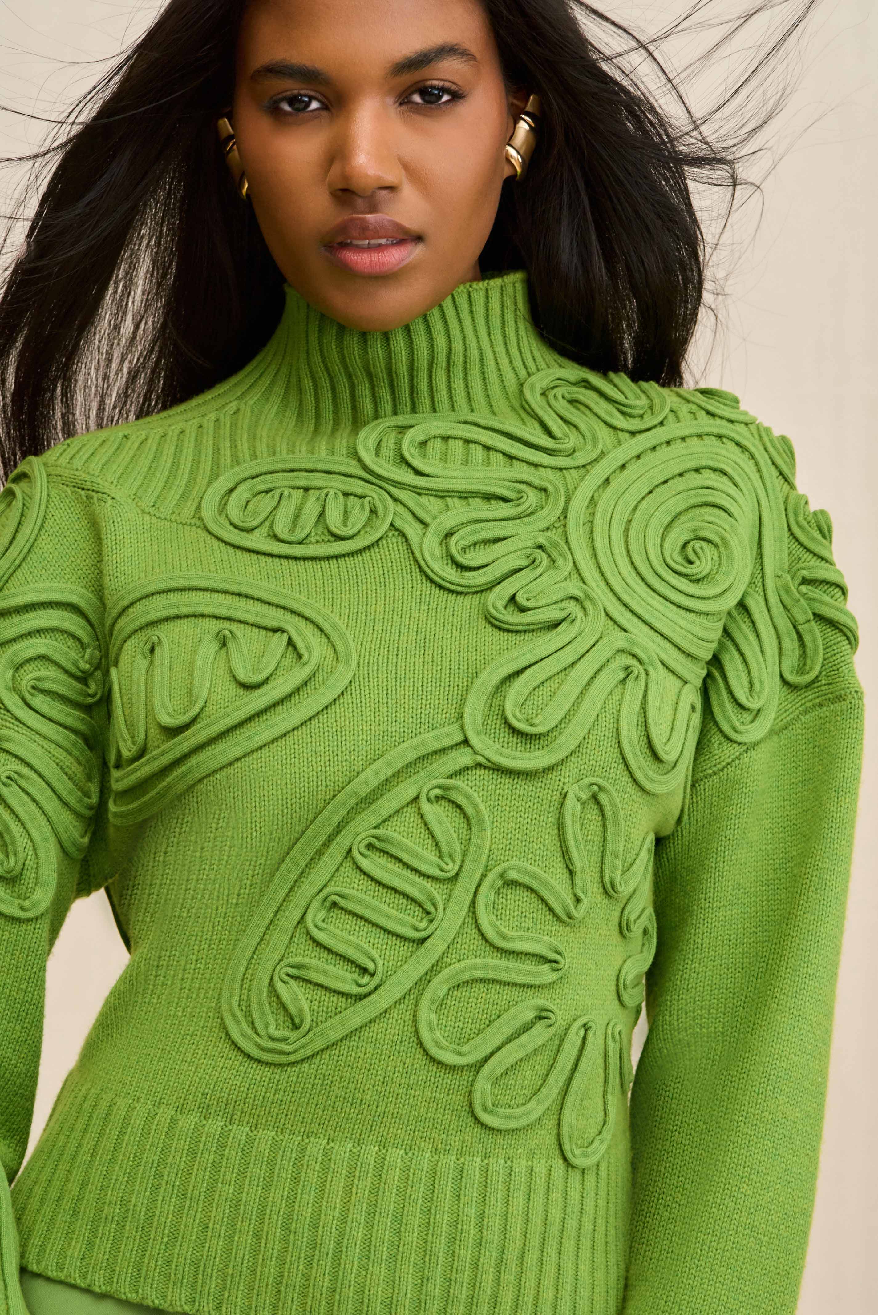 DEVA KNIT SWEATER - PISTACHIO