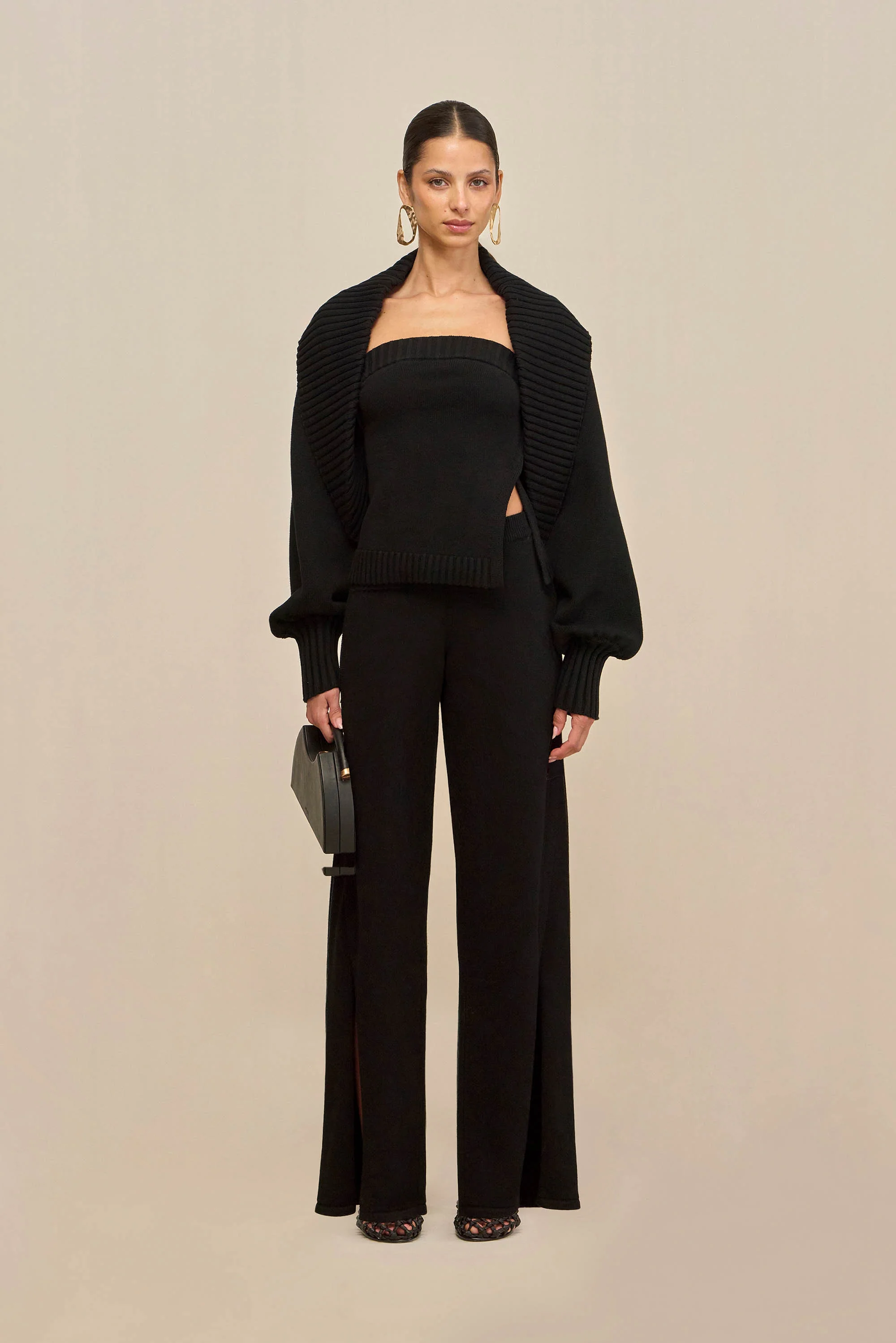 SHANE KNIT PANT - BLACK