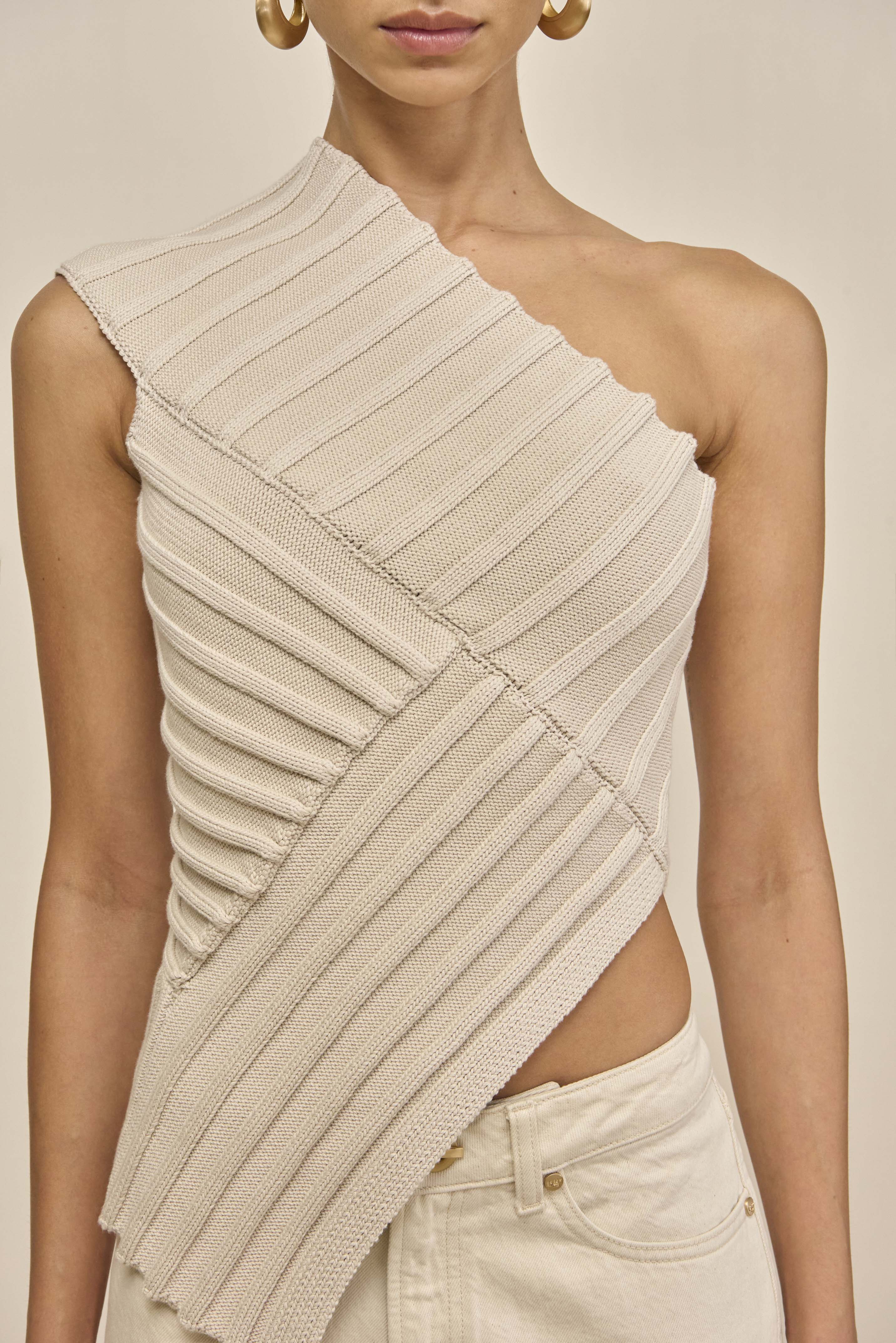 DEL KNIT TOP - MUSHROOM