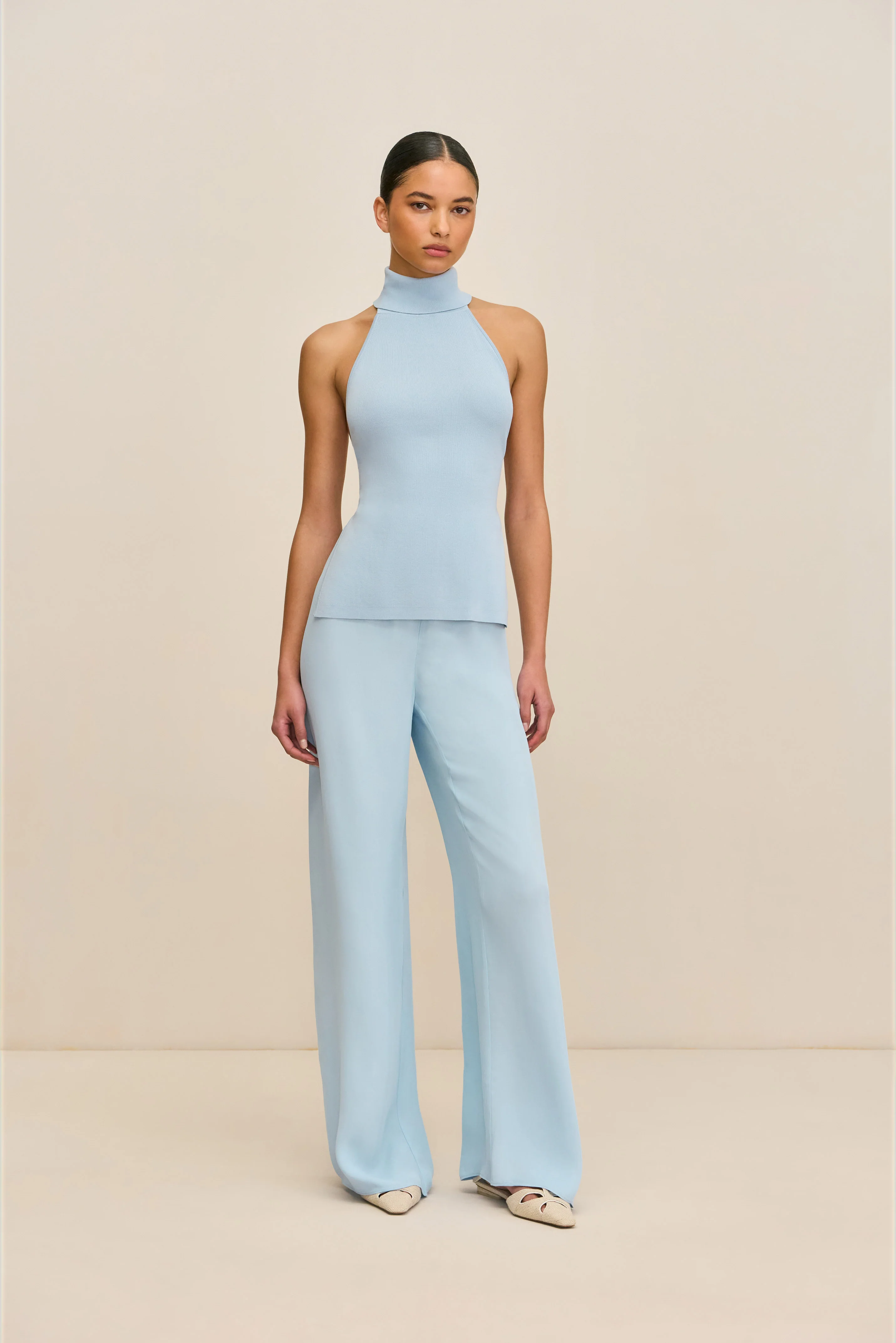 WAKE KNIT TOP - COASTAL