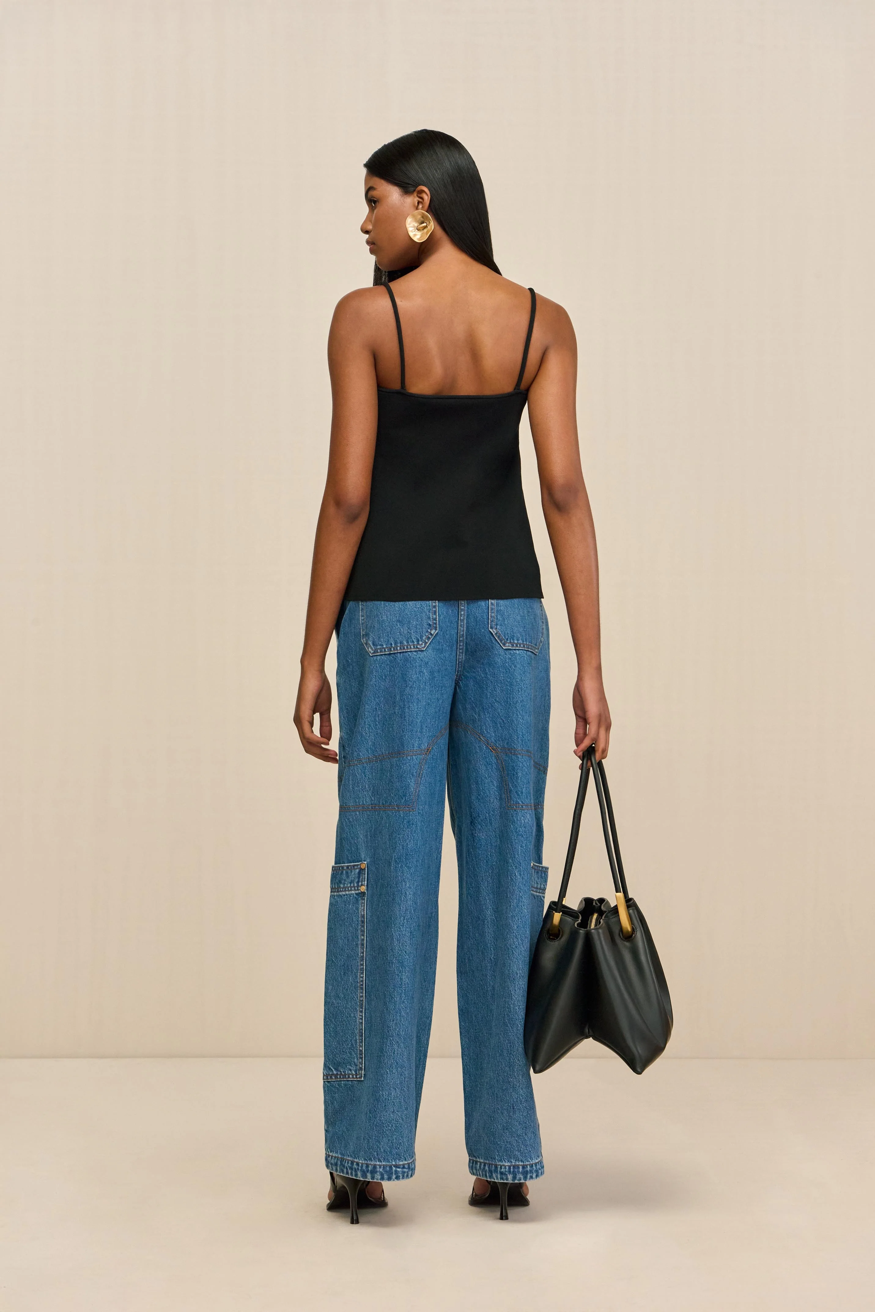 LENNON KNIT TOP - BLACK