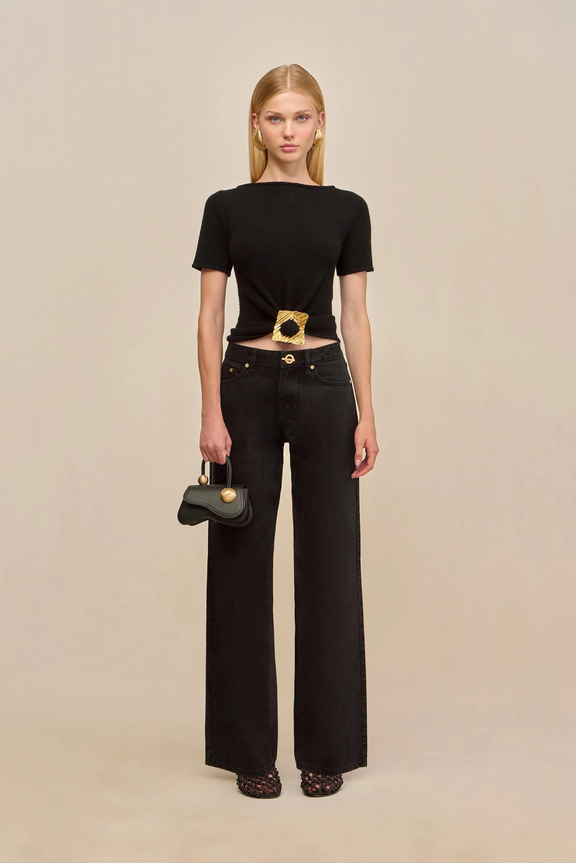 ELLEN KNIT TOP - BLACK