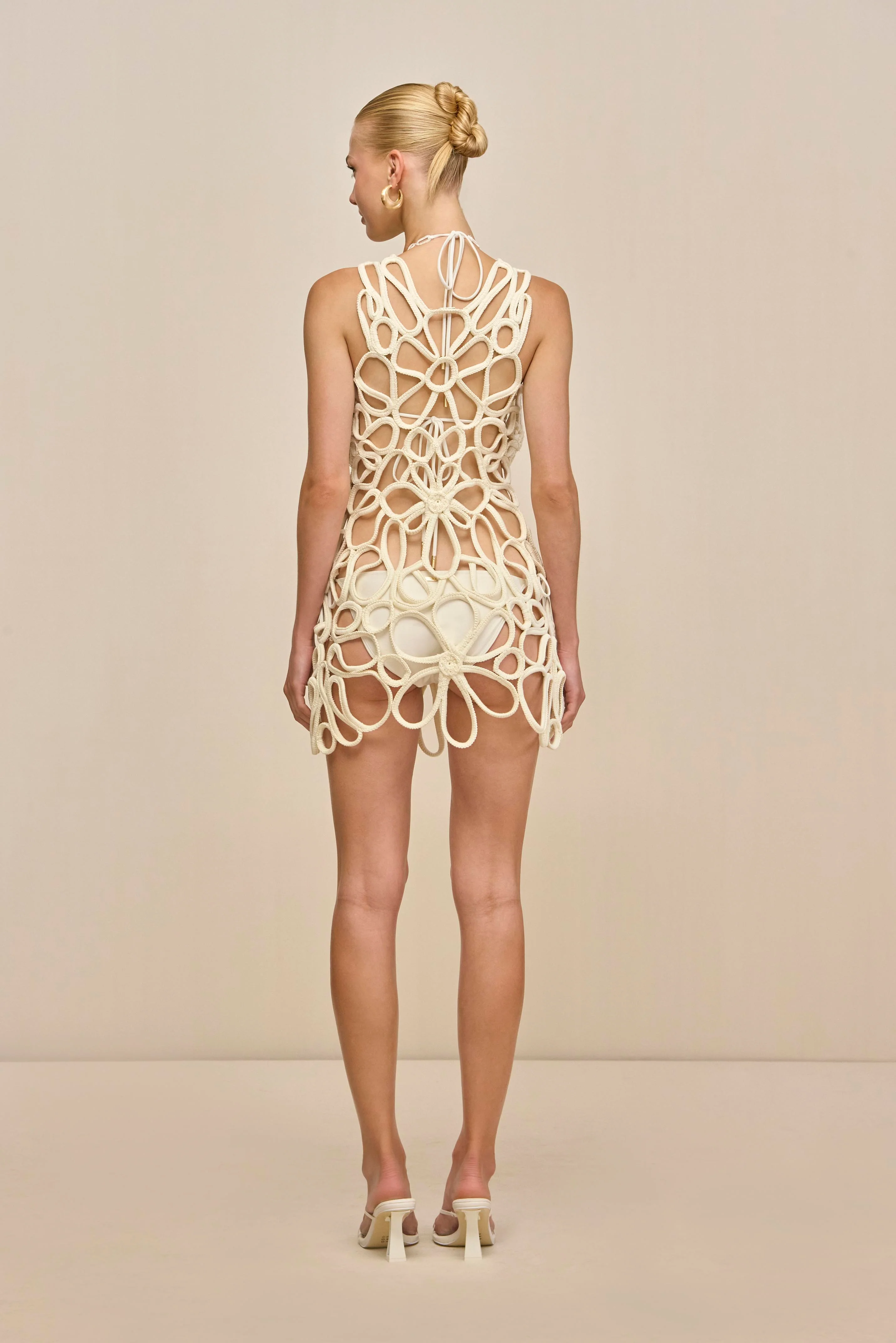 DANICA CROCHET DRESS - OFF WHITE
