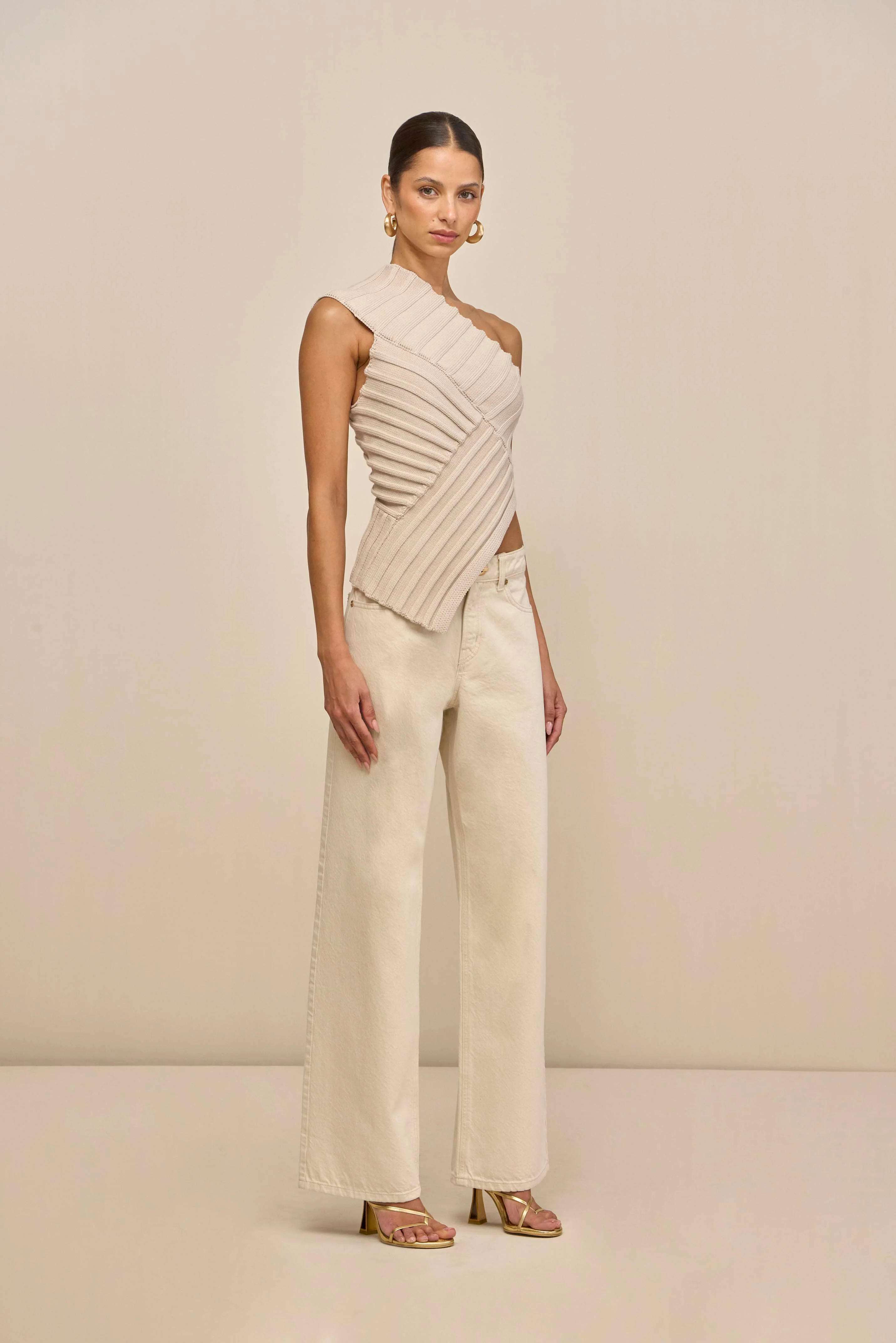 DEL KNIT TOP - MUSHROOM