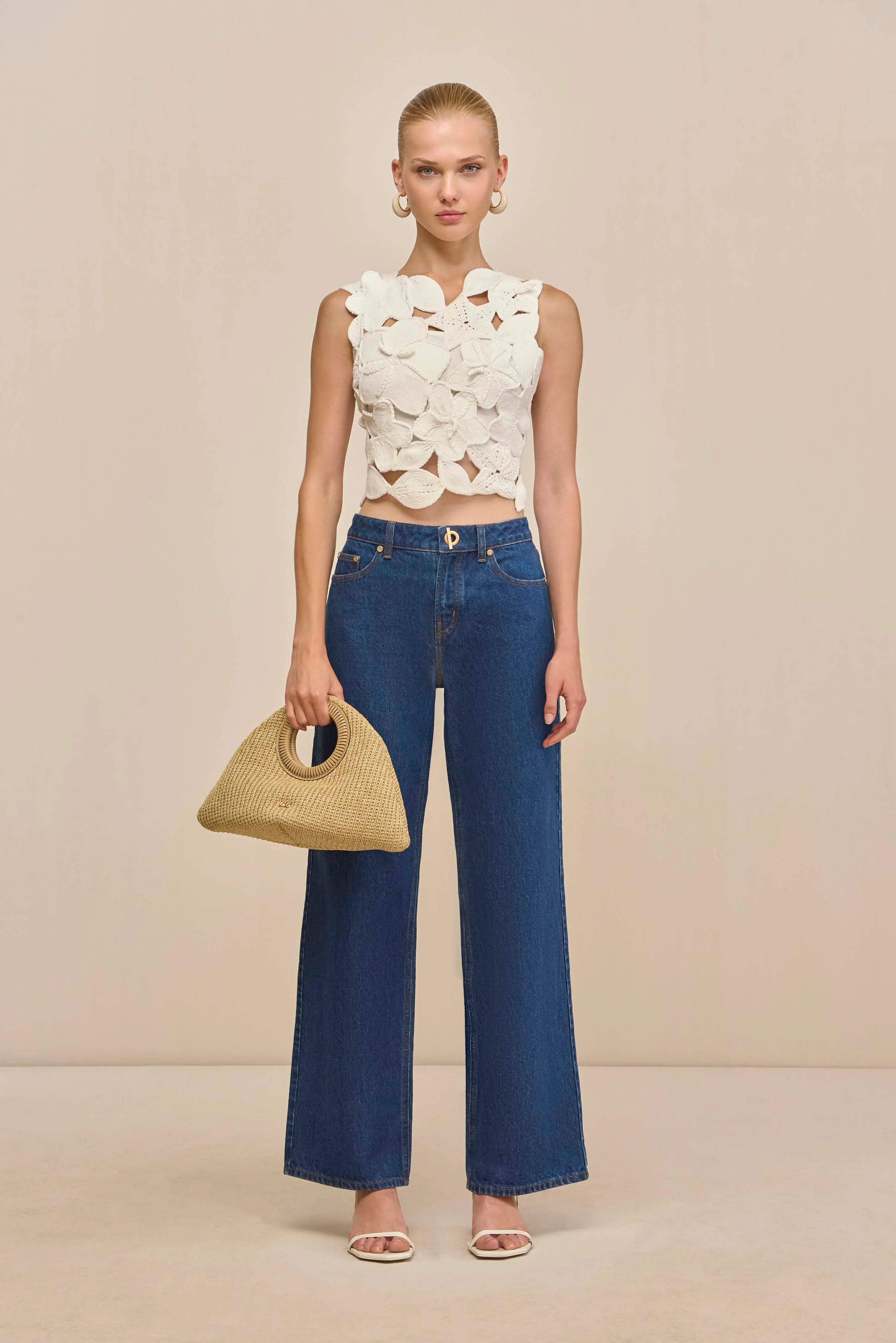 HARRINGTON CROCHET TOP - OFF WHITE