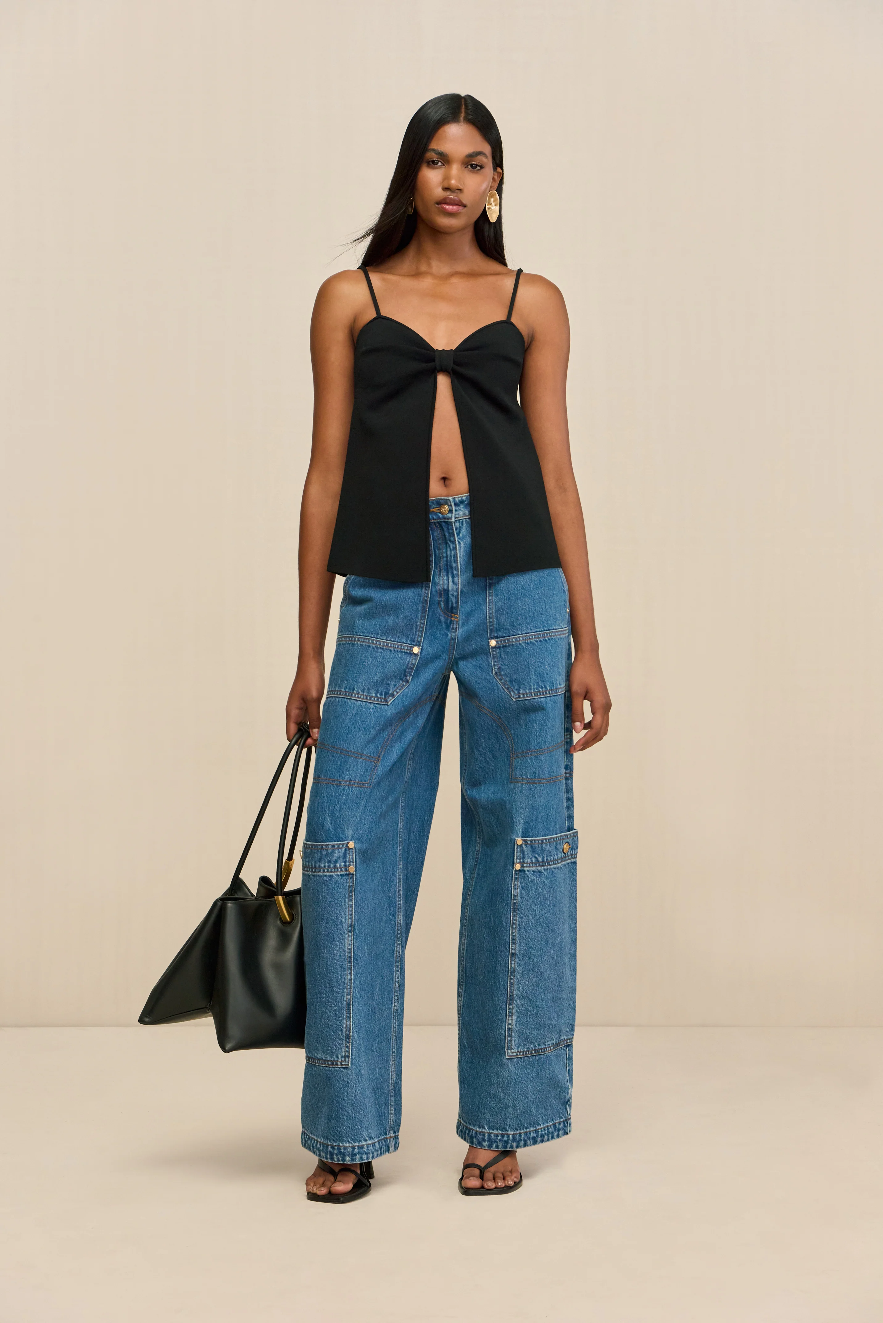 LENNON KNIT TOP - BLACK