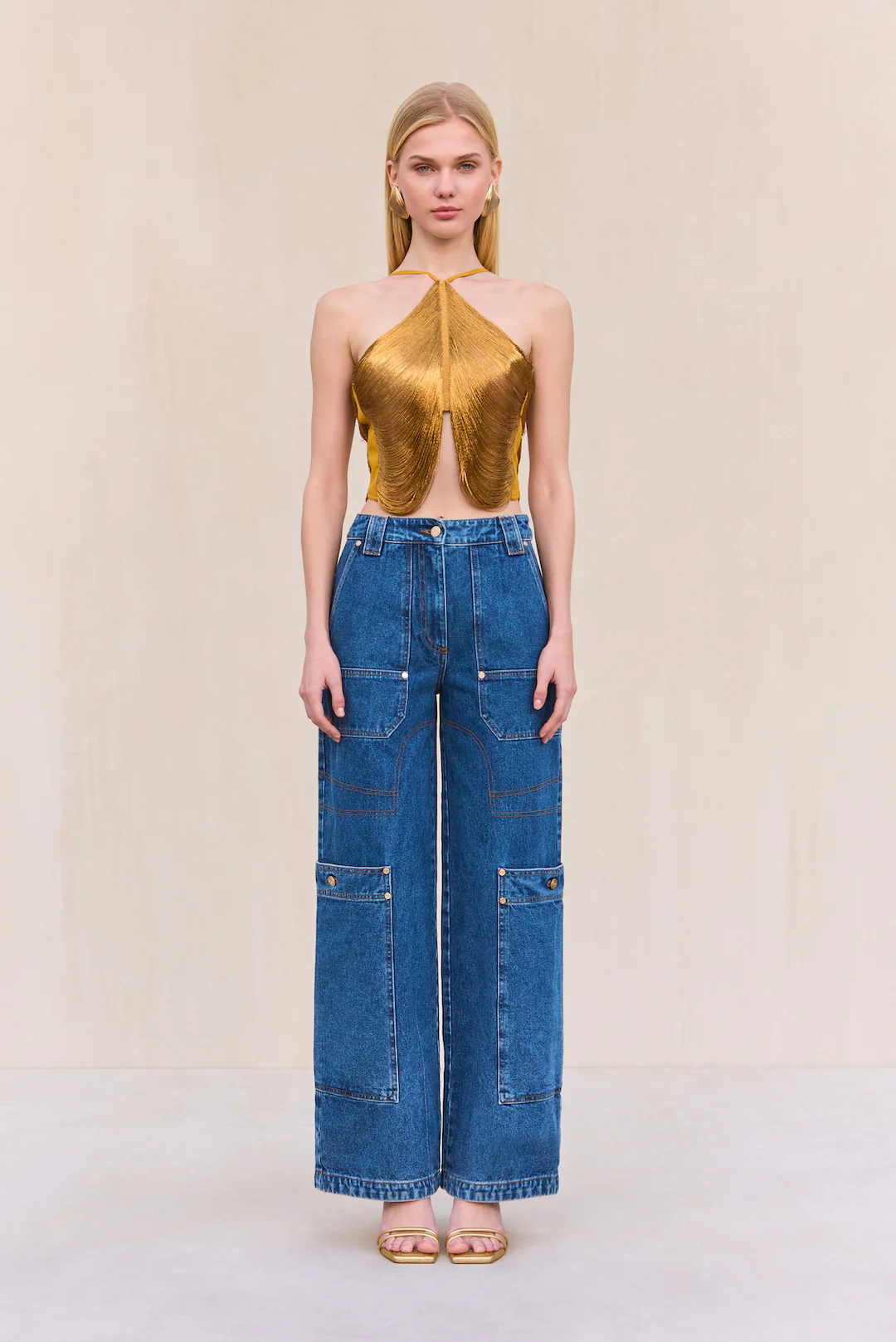 QUELLA TOP - DARK GOLD