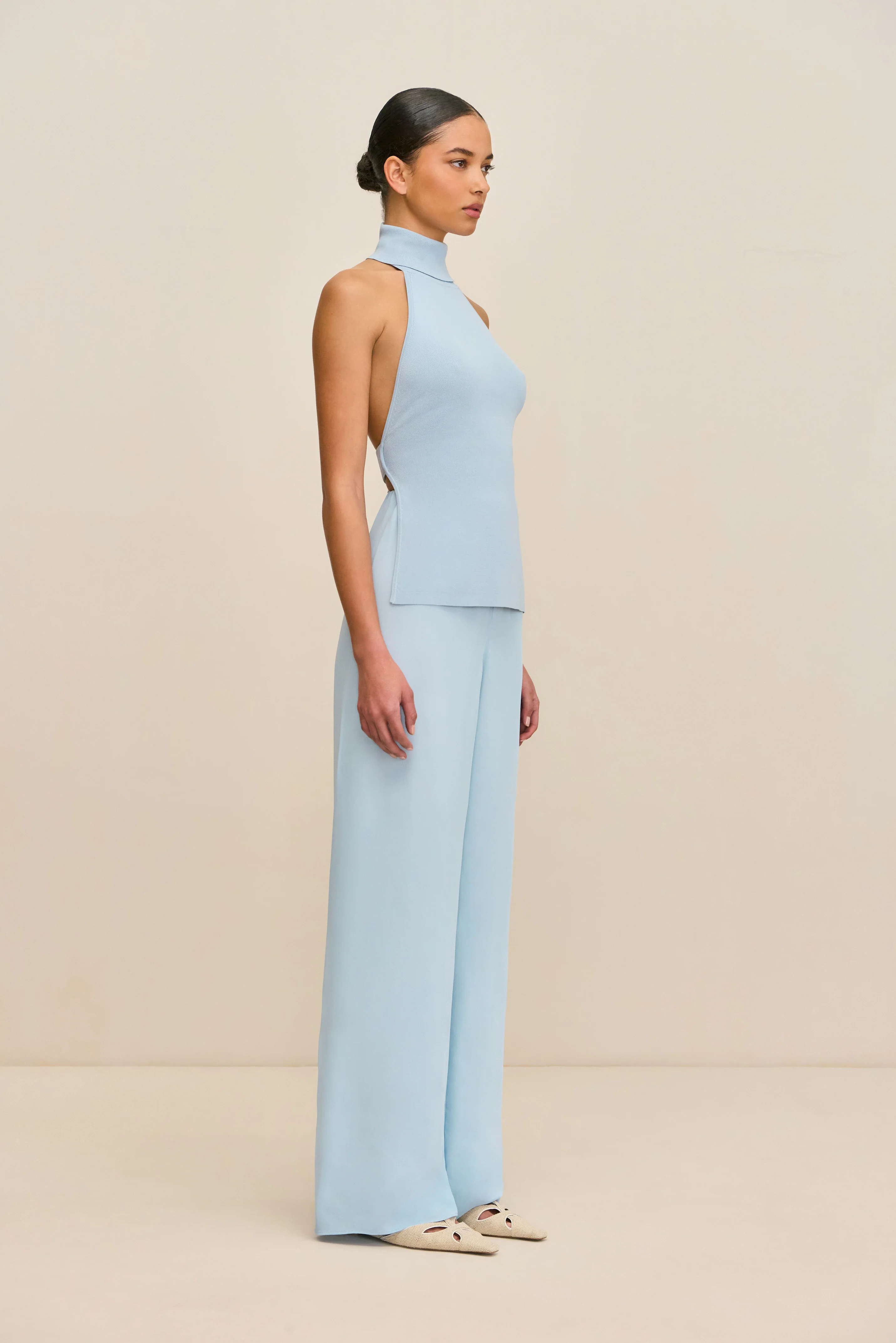 WAKE KNIT TOP - COASTAL