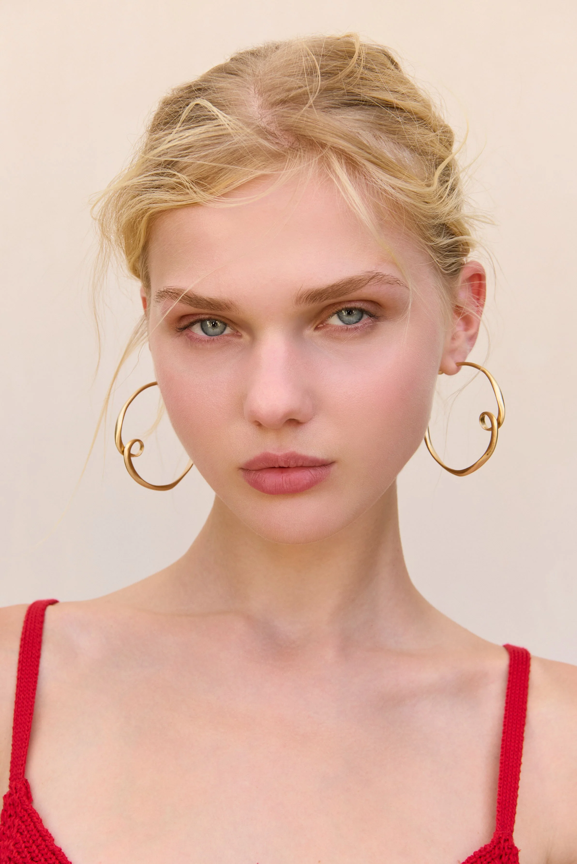 RENA EARRING - BRUSHED BRASS