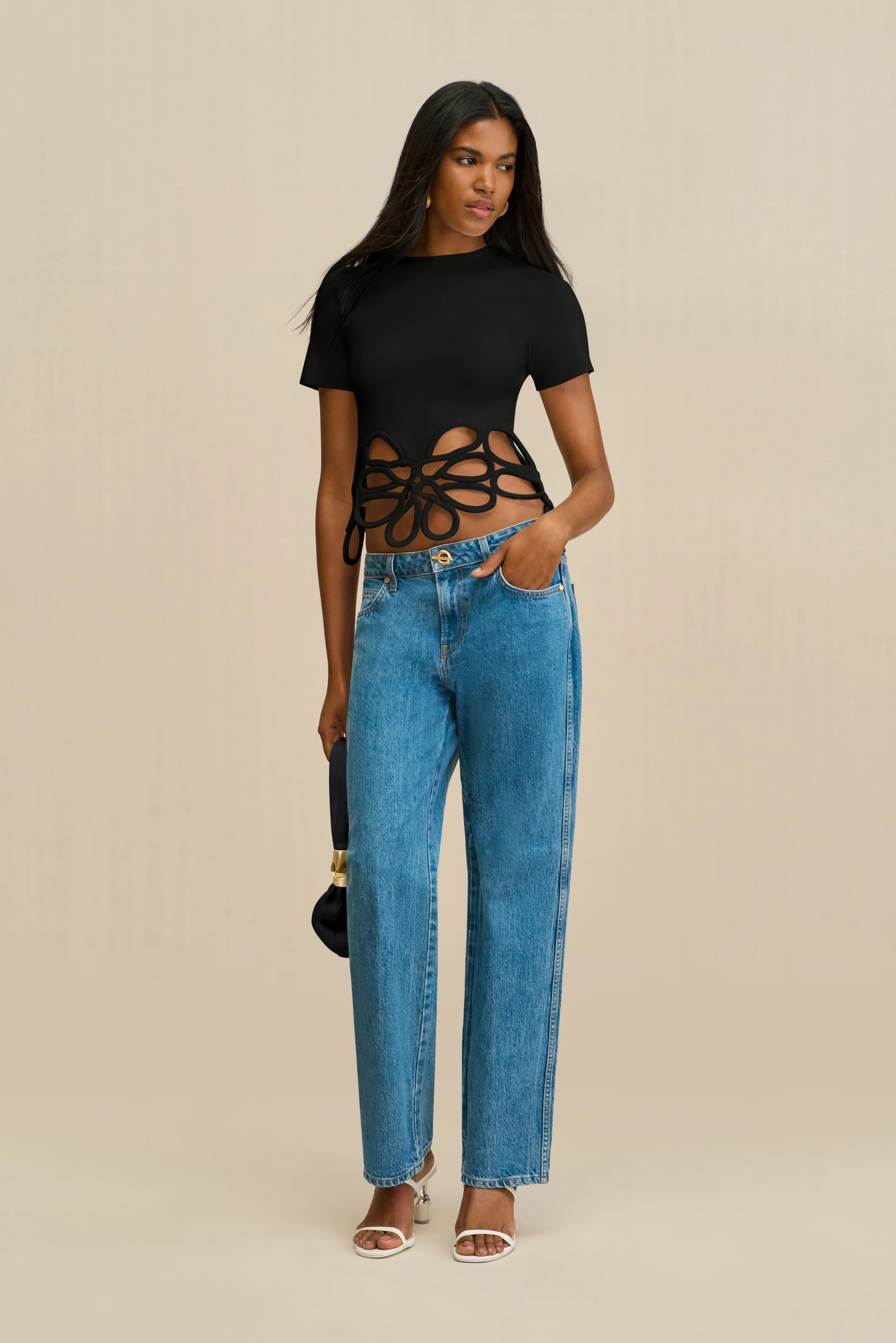 ERES KNIT TOP - BLACK