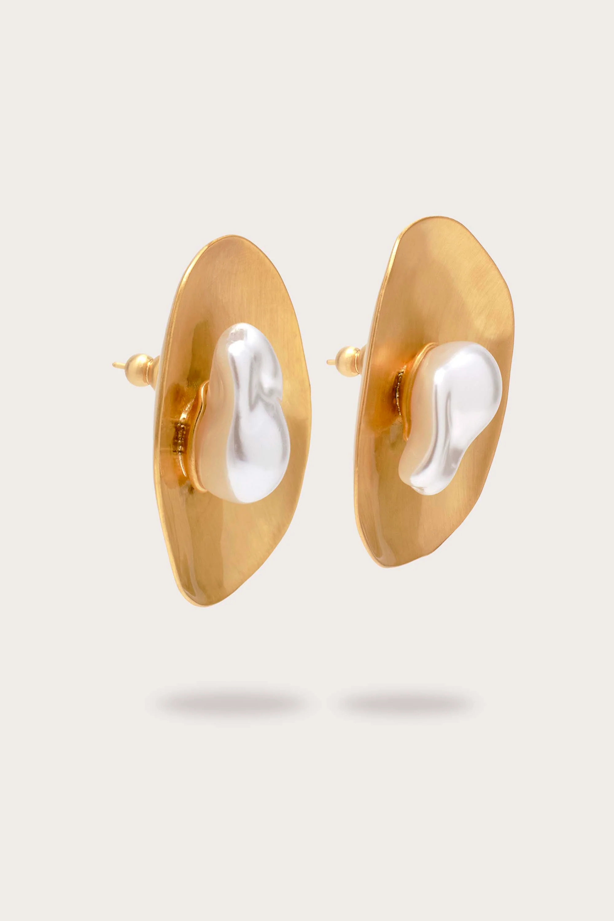 MARZIA EARRING - BRUSHED BRASS