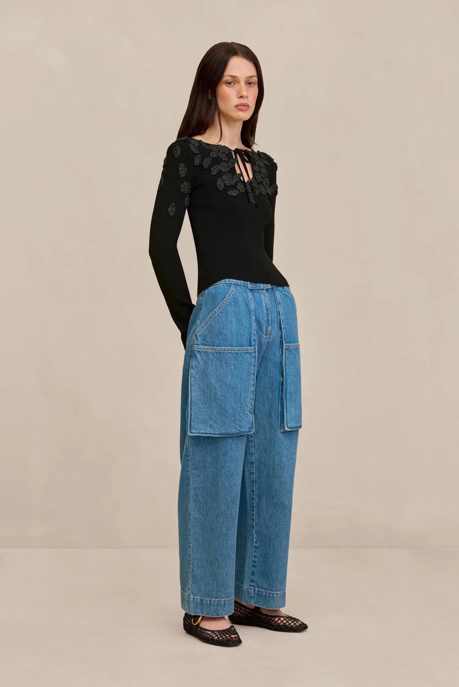 LIVIE KNIT TOP - BLACK