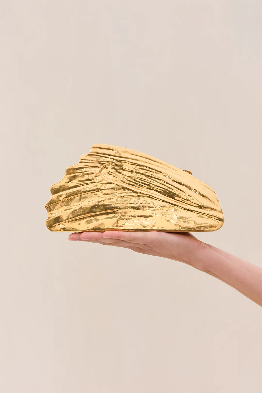 DELVINA CLUTCH - ANTIQUE BRASS