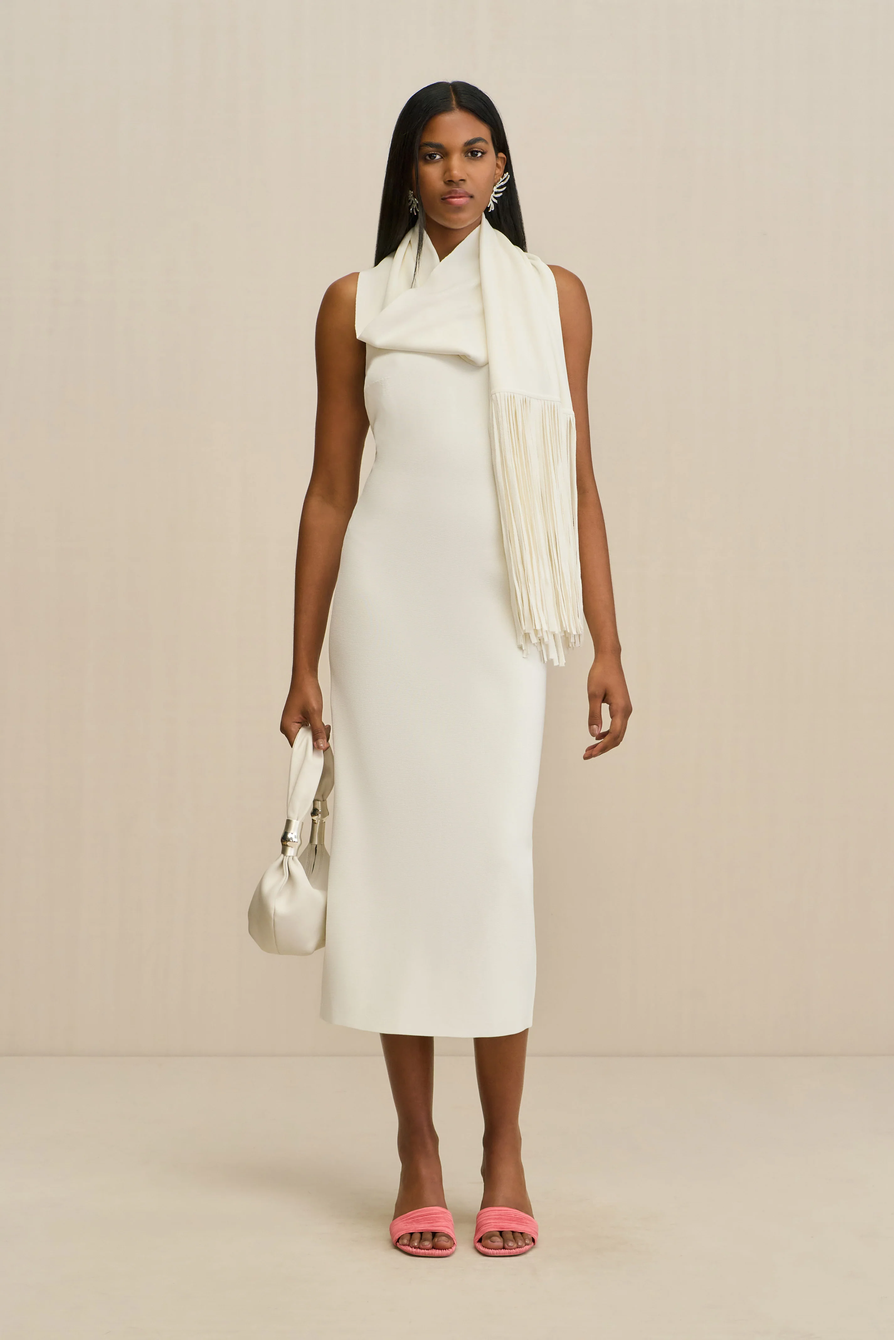CAIA KNIT DRESS - OFF WHITE