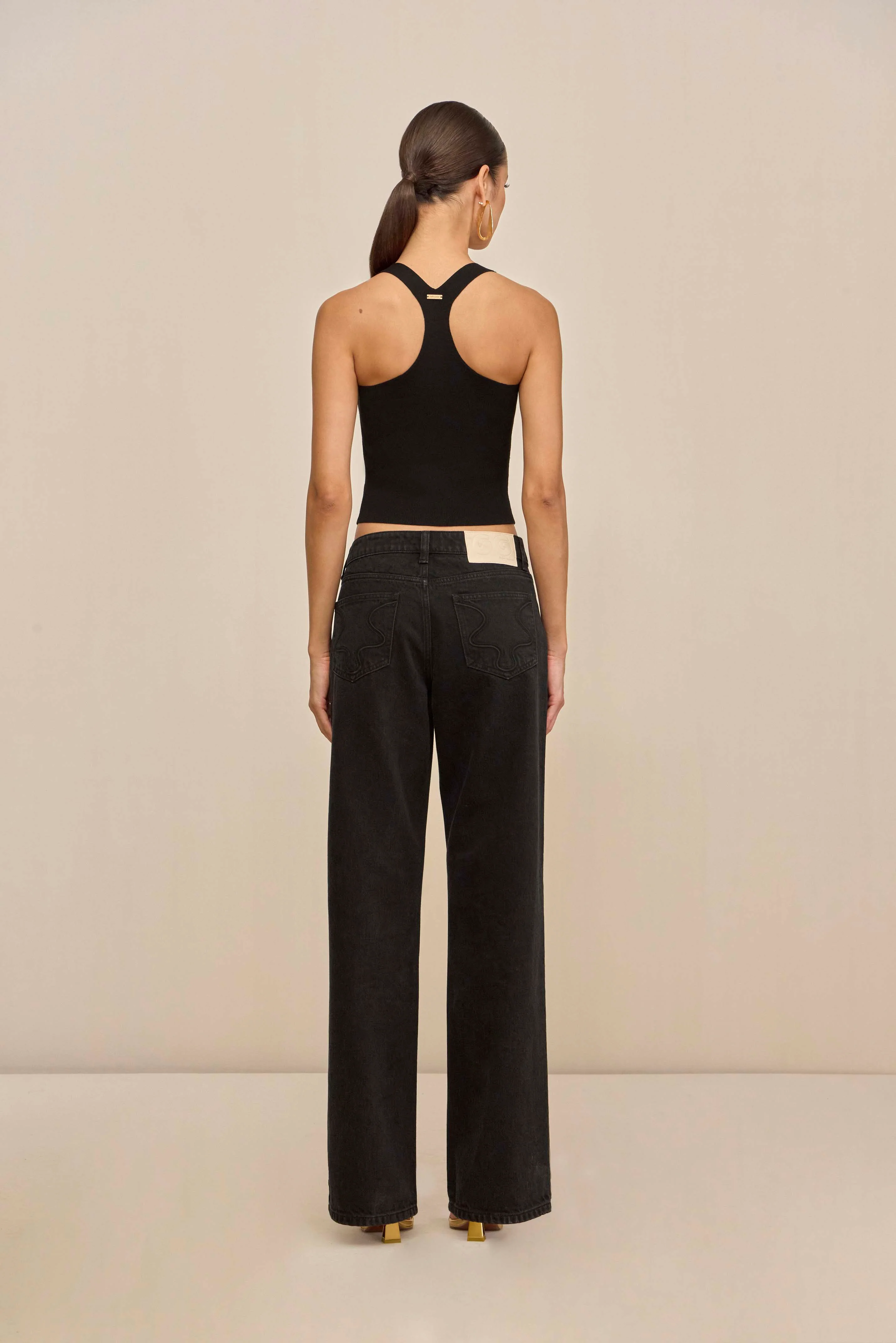 CRAWFORD KNIT TOP - BLACK