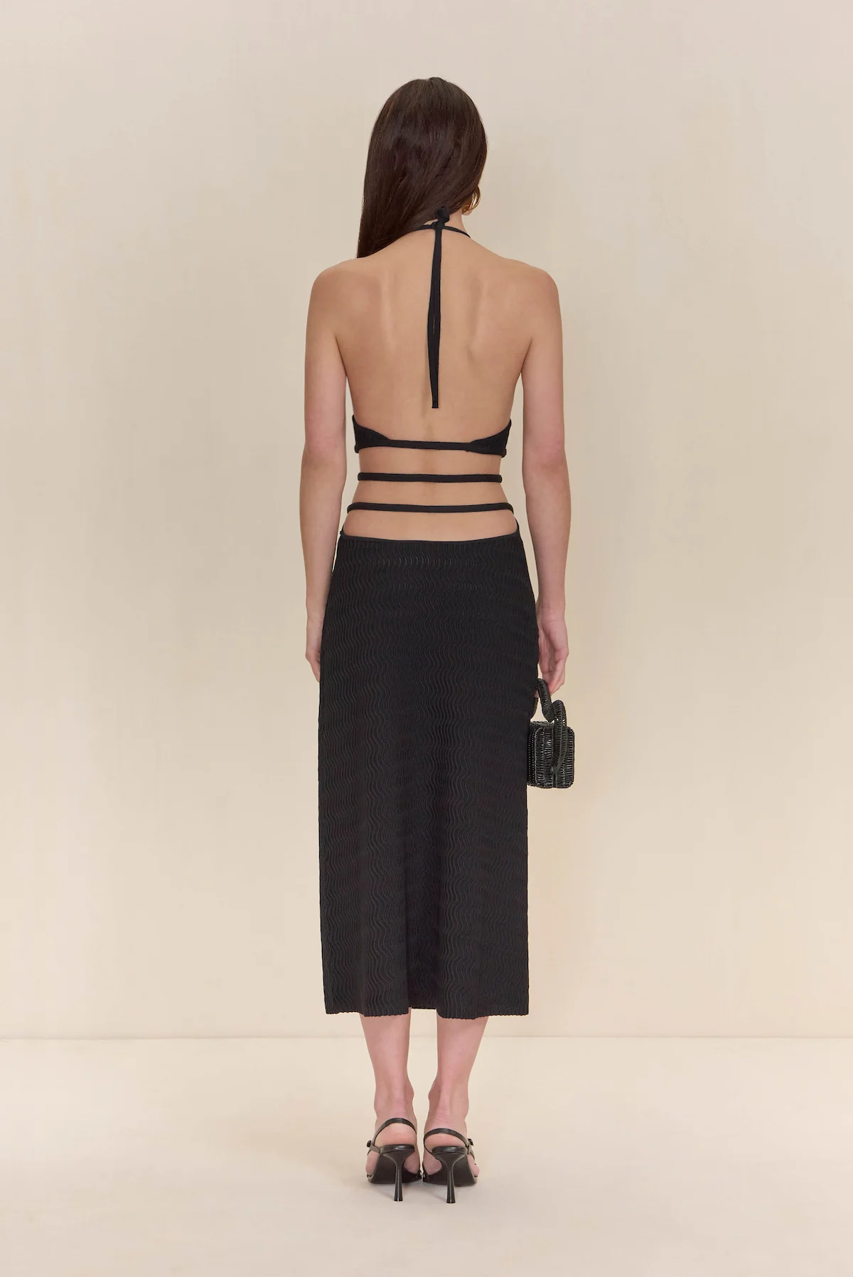 EVALEIGH KNIT DRESS - BLACK