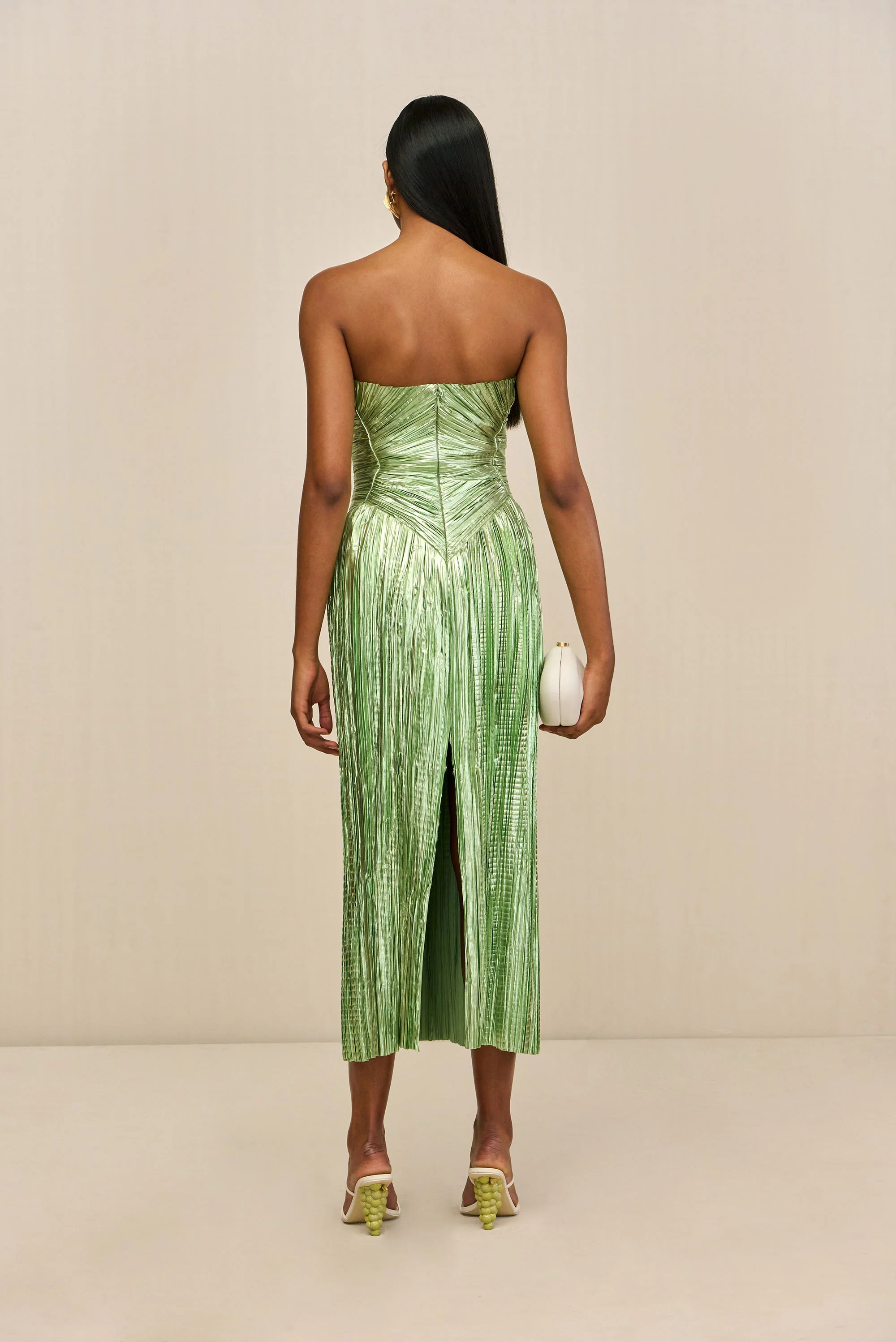 ASHIKA GOWN - SPEARMINT METALLIC