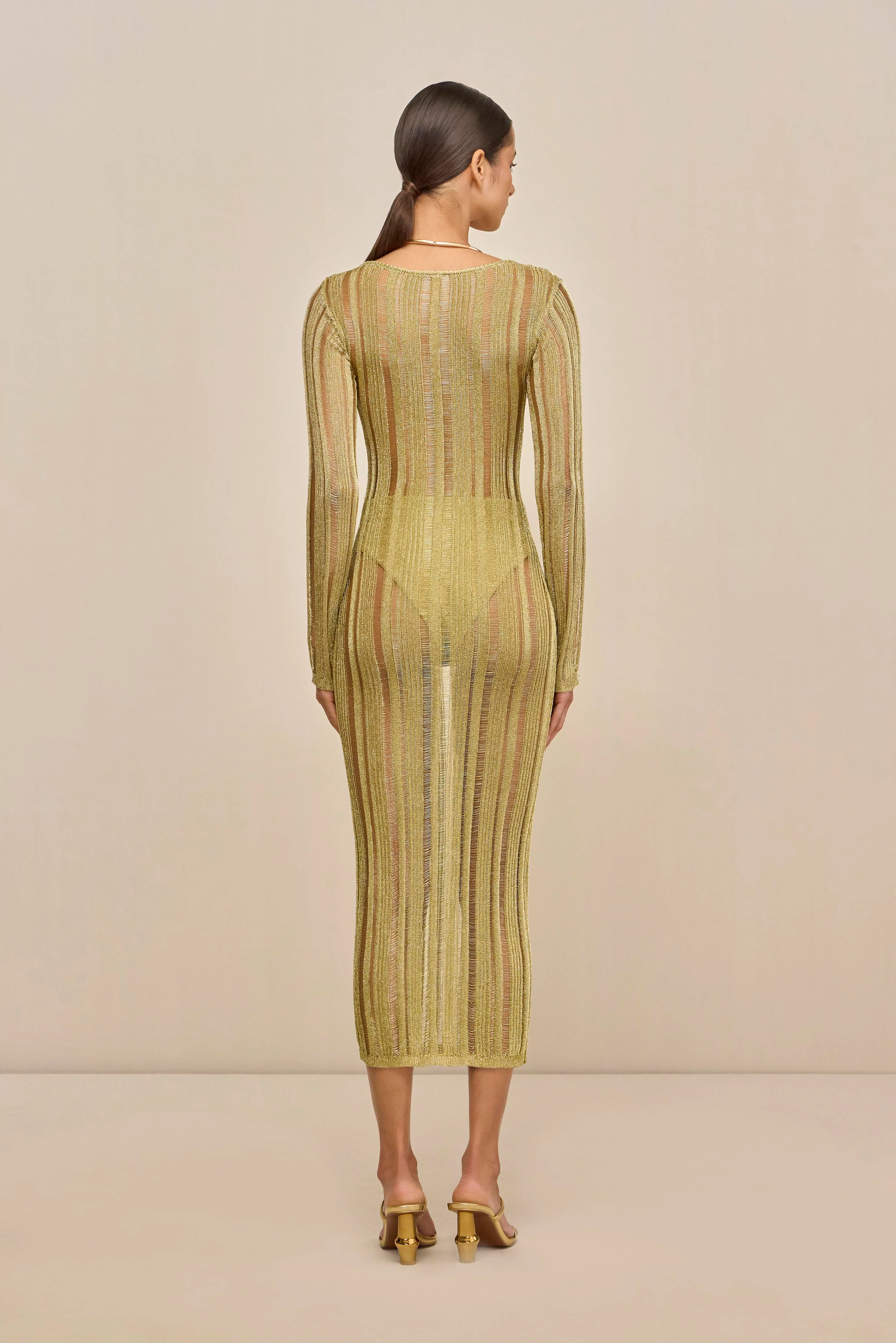 ESPEN KNIT DRESS - GOLD