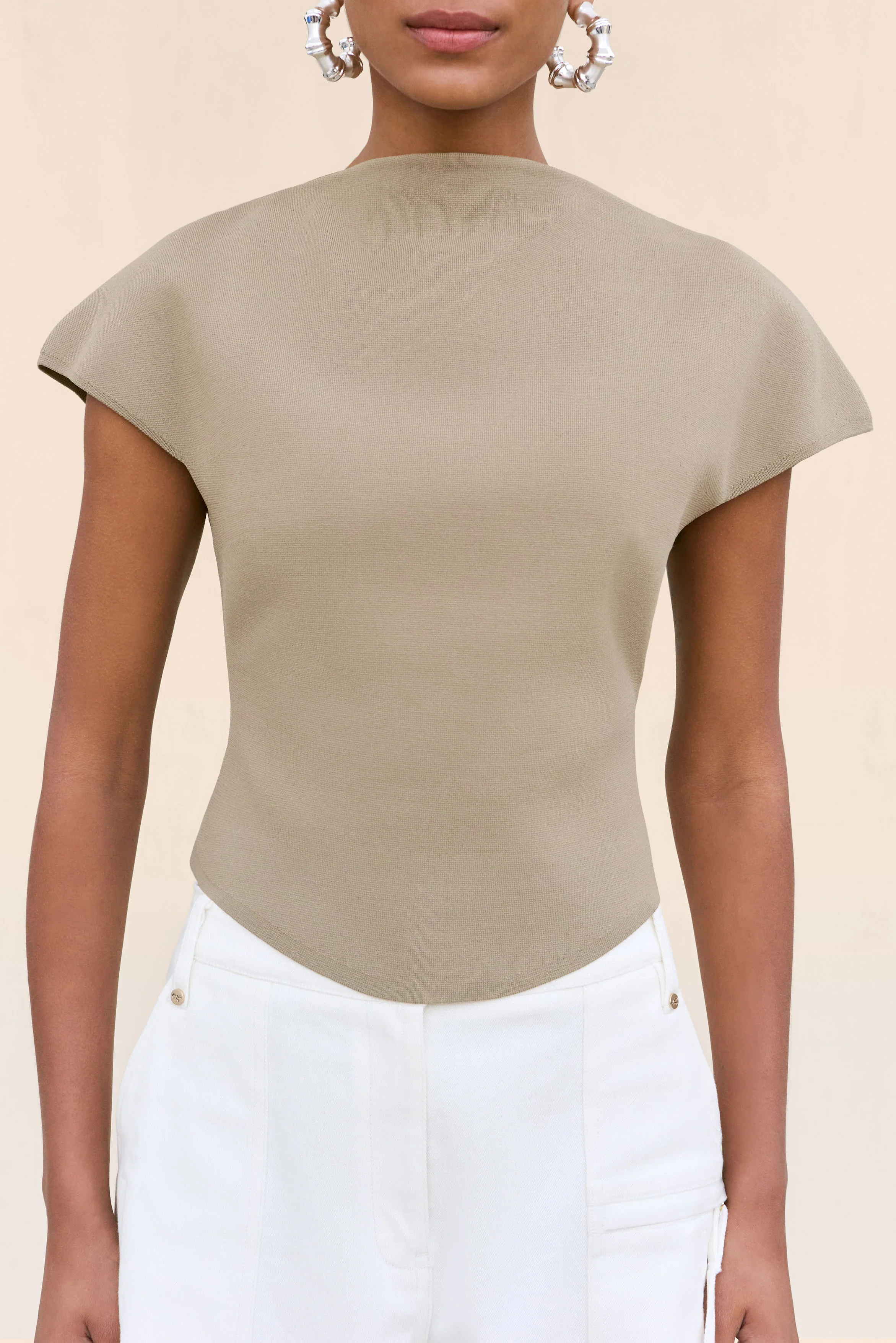 VIRGINIANA KNIT TOP - NUTMEG