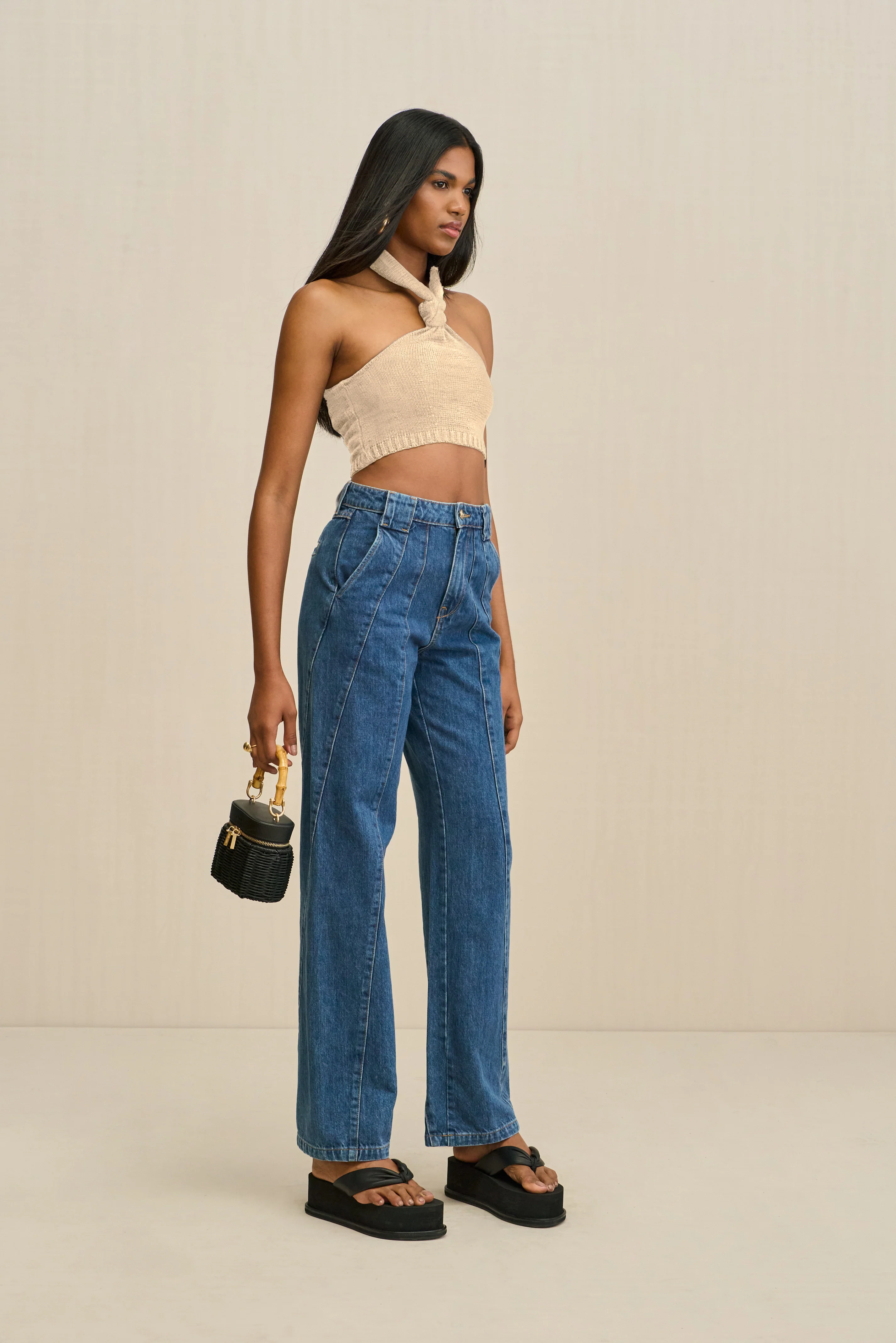 SORINE KNIT TOP - BEACH