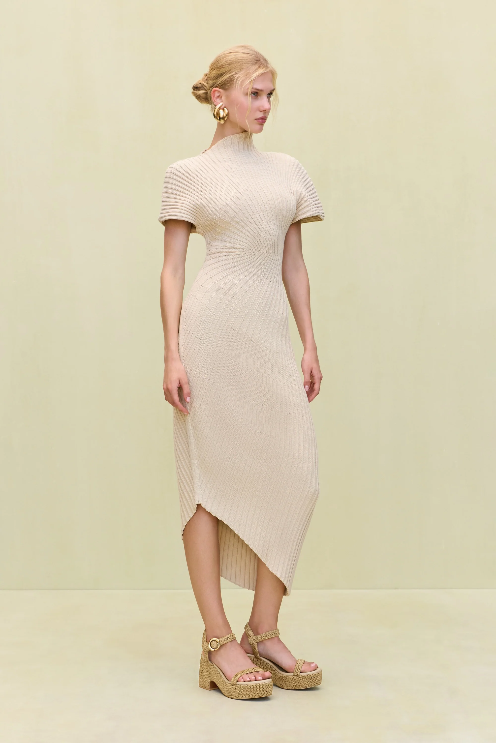 CHRYSTA KNIT DRESS - BEACH