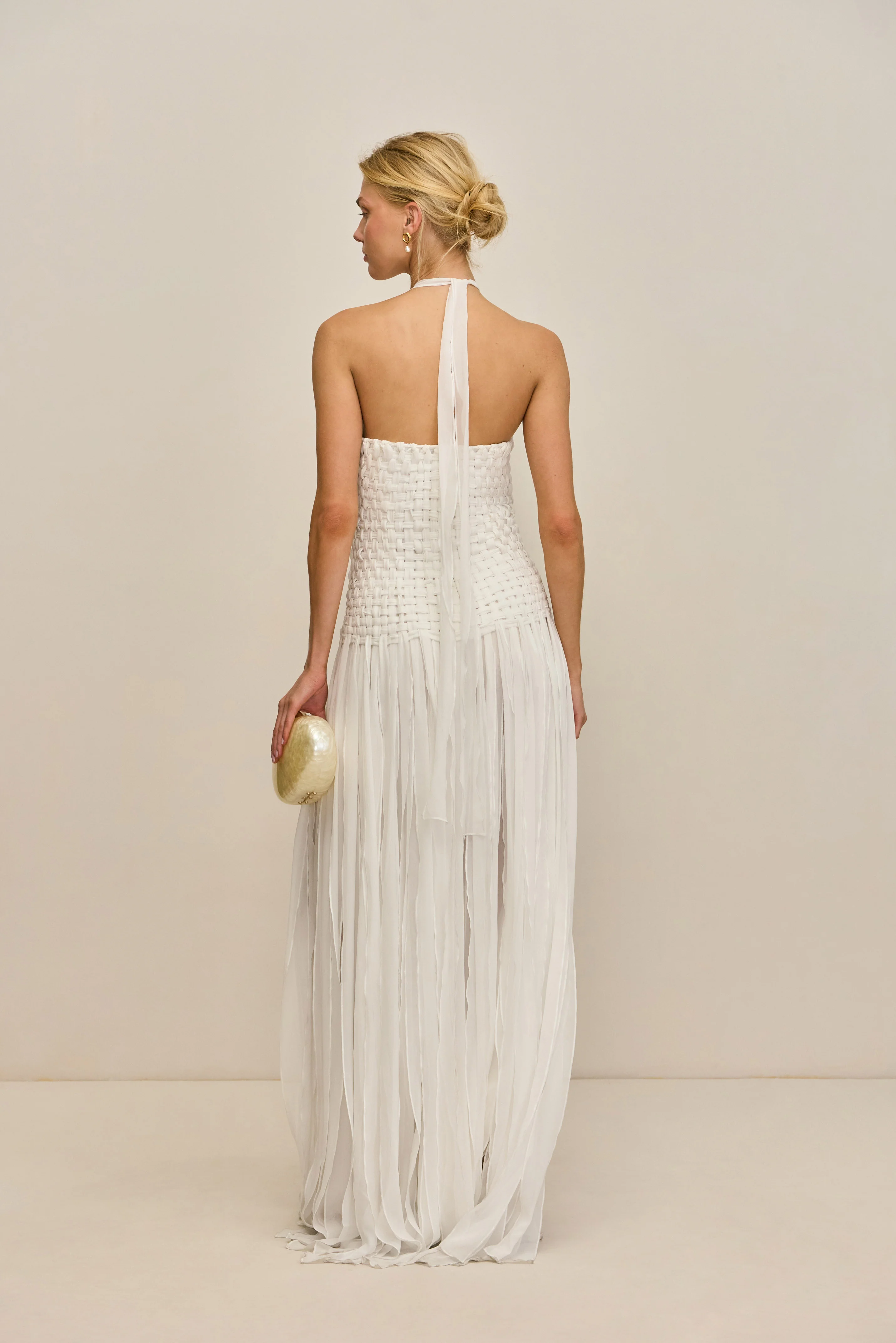 AMBROSINE DRESS - OFF WHITE