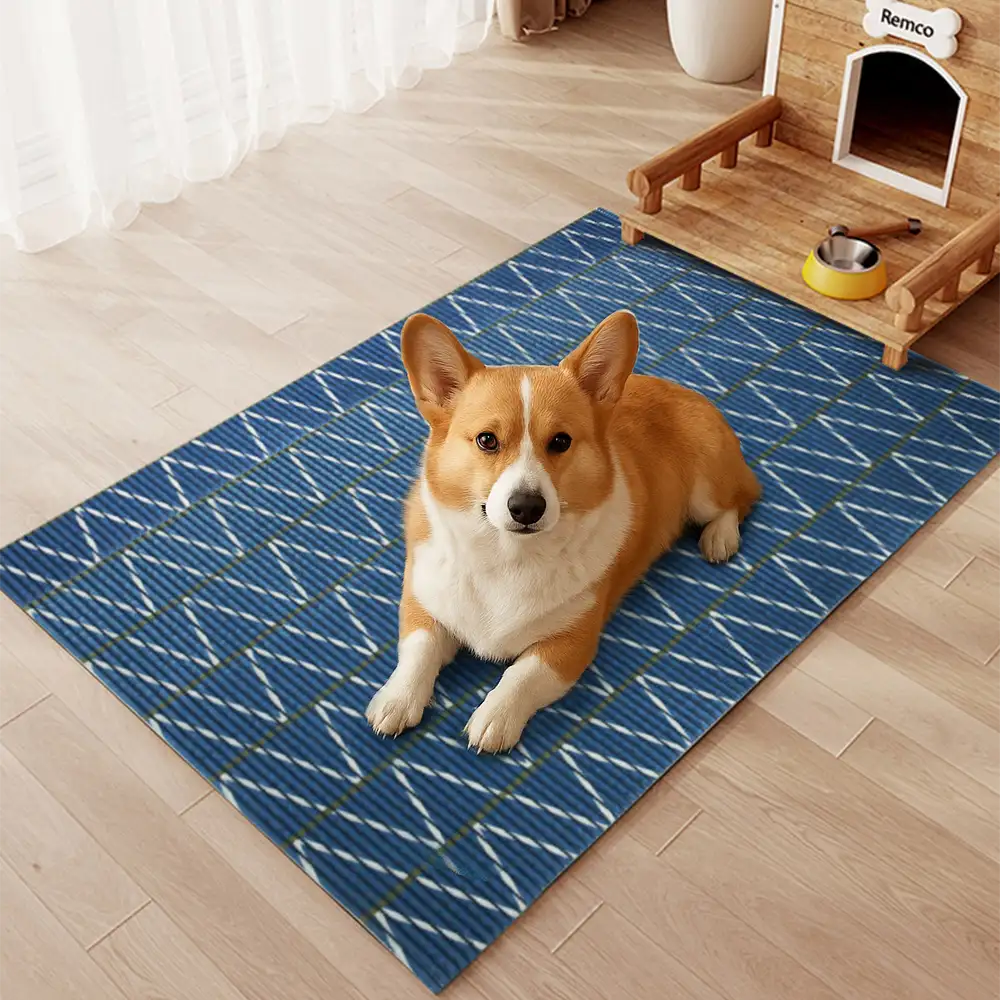 Geometric Waterproof Non-Slip Large Size Pet Feeding Mat