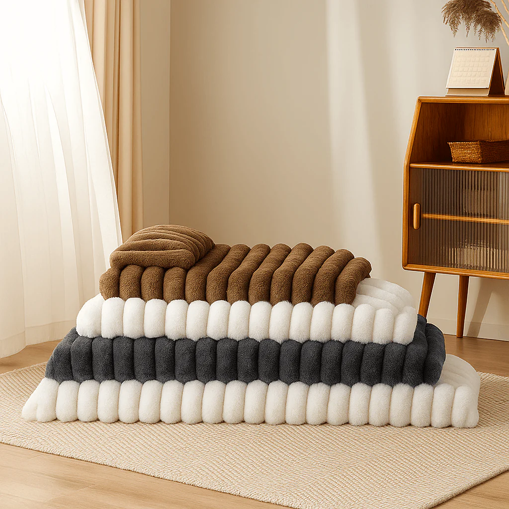 Plush Fluffy Thick Comfort Calming Dog Bed with Pillow